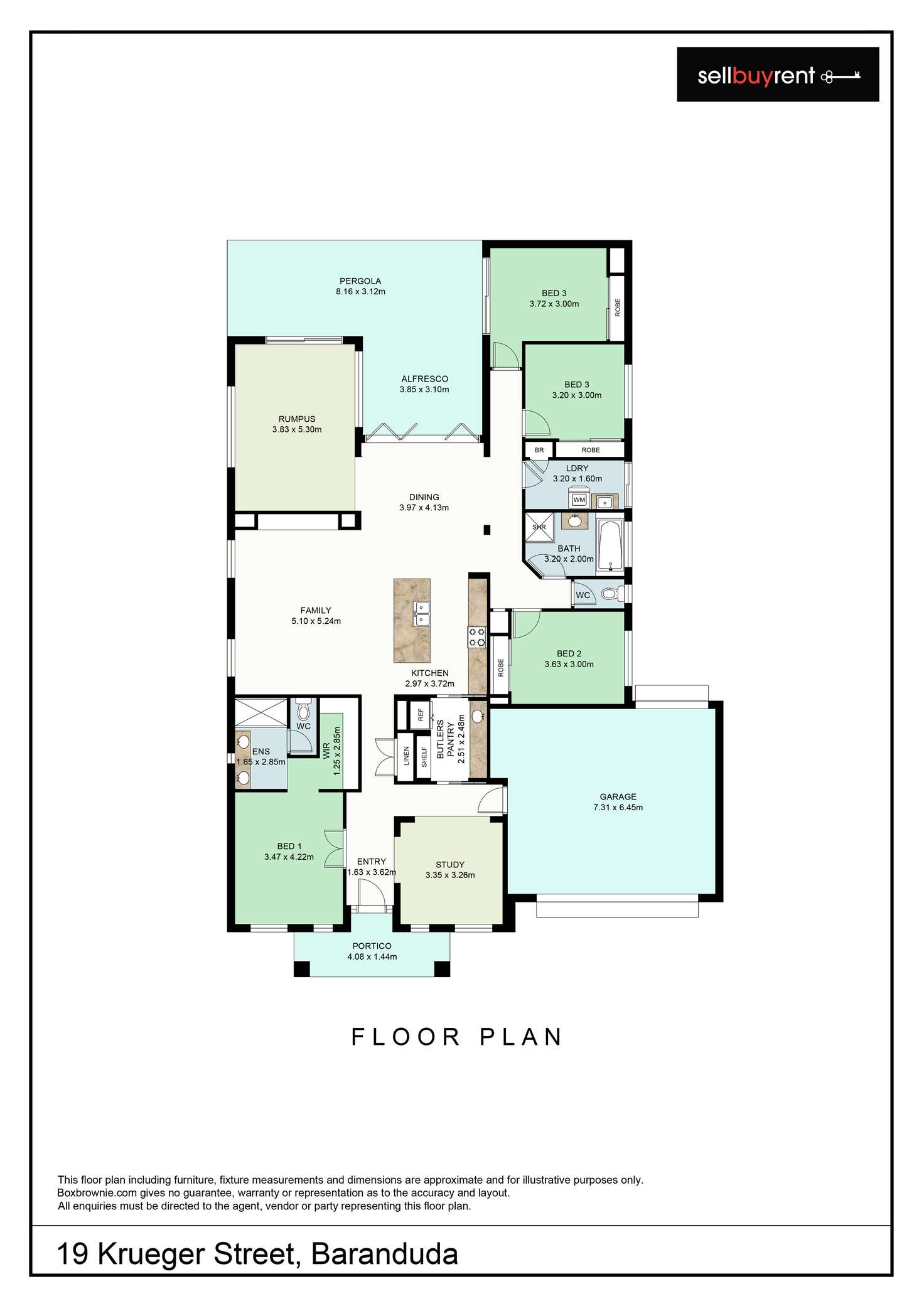 Floorplan of Homely house listing, 19 KRUEGER STREET, Baranduda VIC 3691