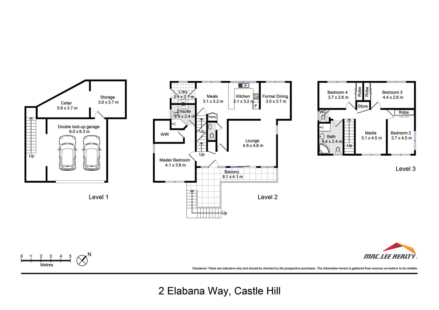 Floorplan of Homely house listing, 2 Elabana Way, Castle Hill NSW 2154