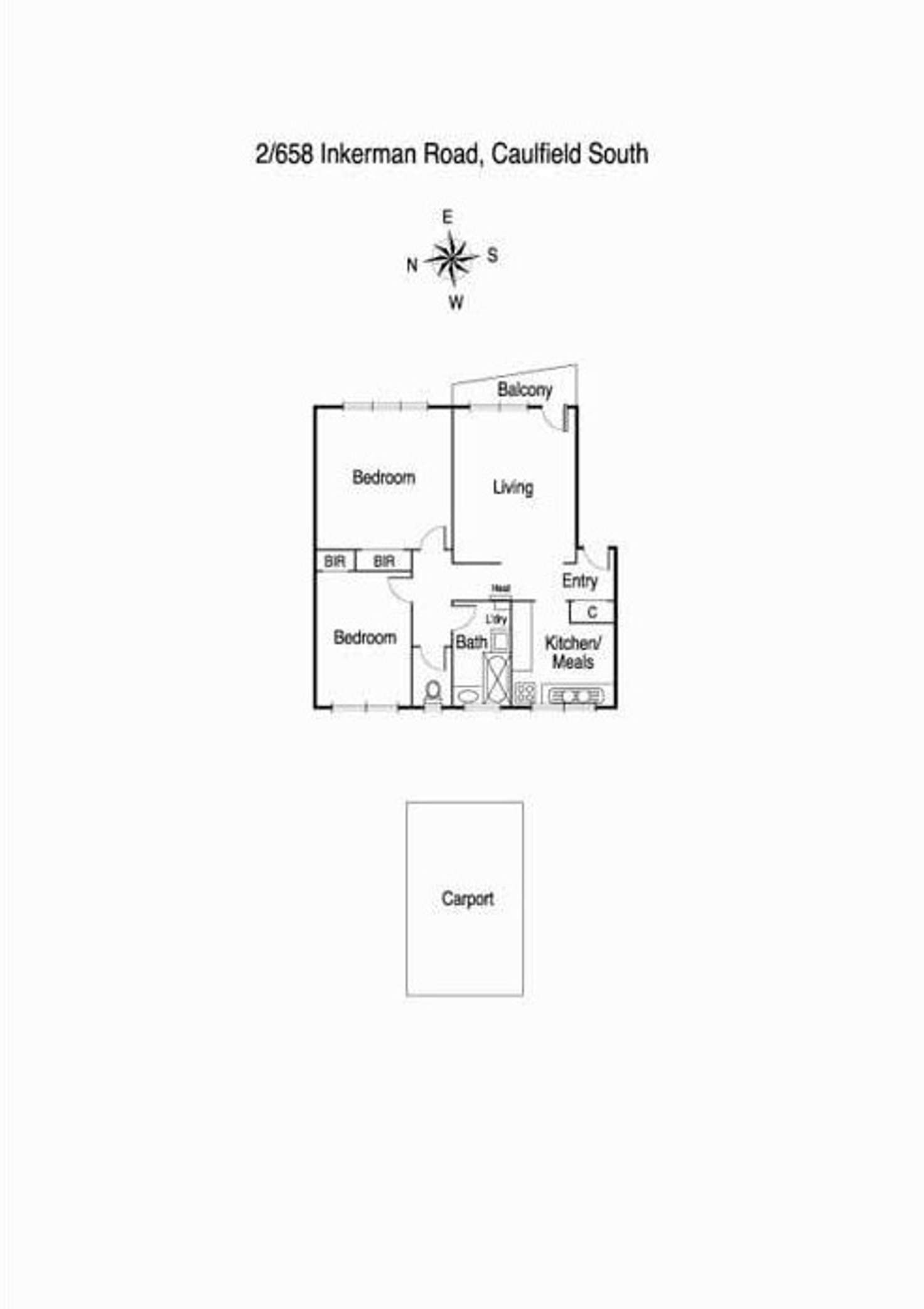 Floorplan of Homely apartment listing, 2/658 Inkerman Rd, Caulfield North VIC 3161
