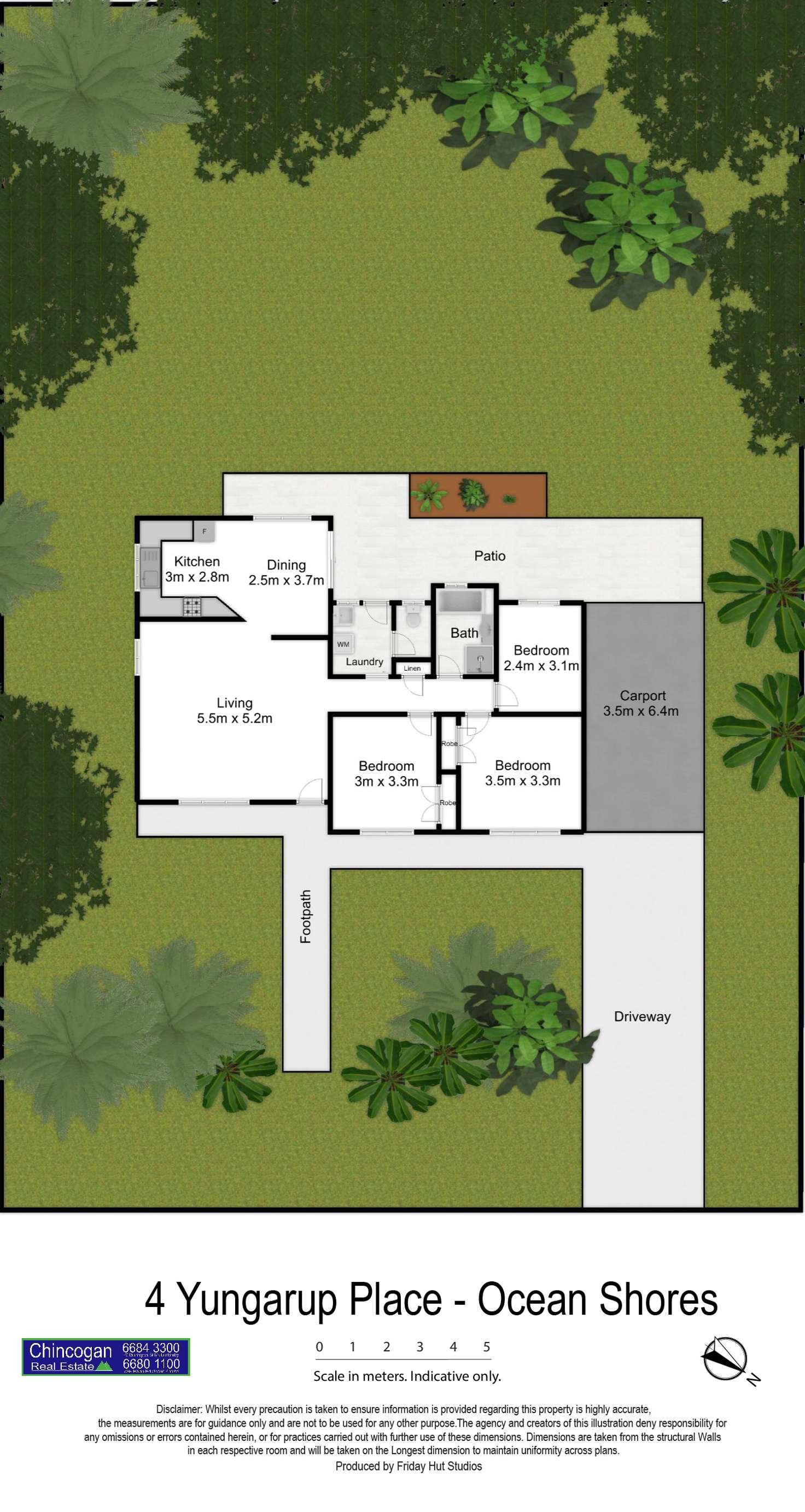 Floorplan of Homely house listing, 4 Yungarup Place, Ocean Shores NSW 2483
