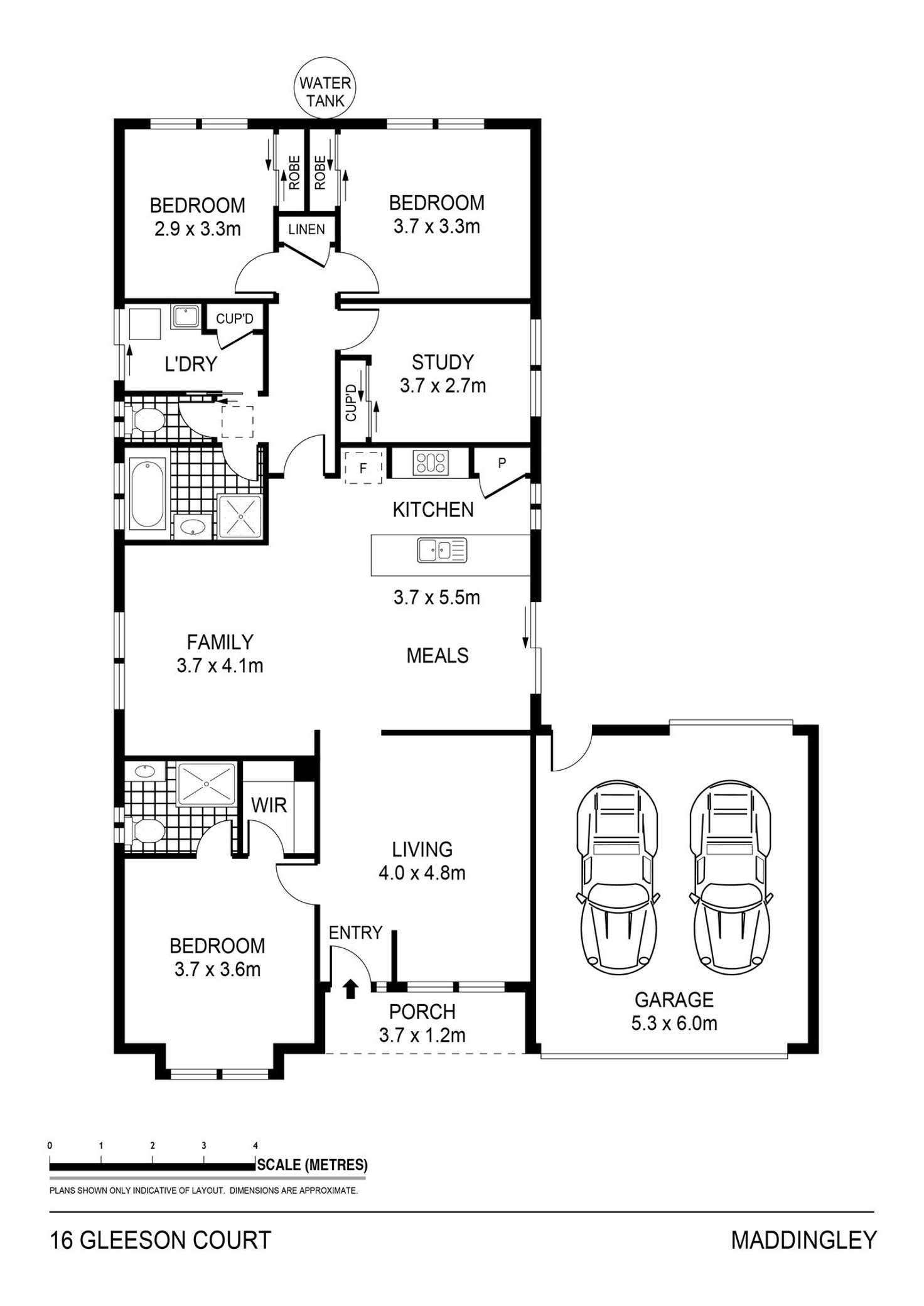 Floorplan of Homely house listing, 16 Gleeson Court, Maddingley VIC 3340