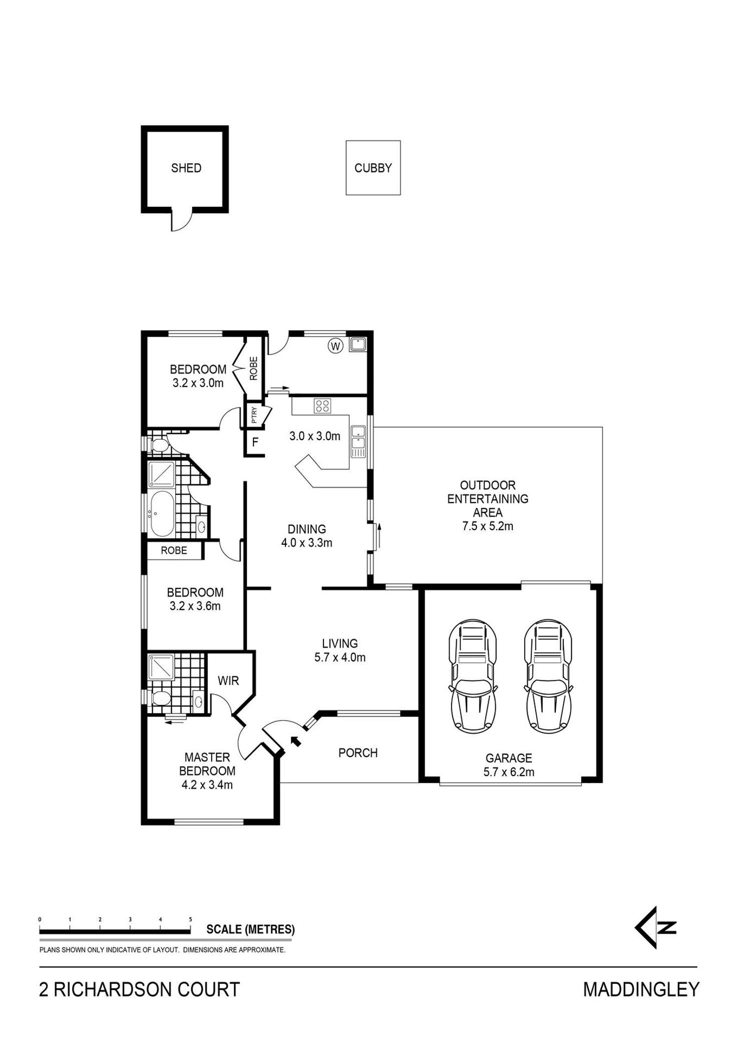 Floorplan of Homely house listing, 2 Richardson Court, Maddingley VIC 3340