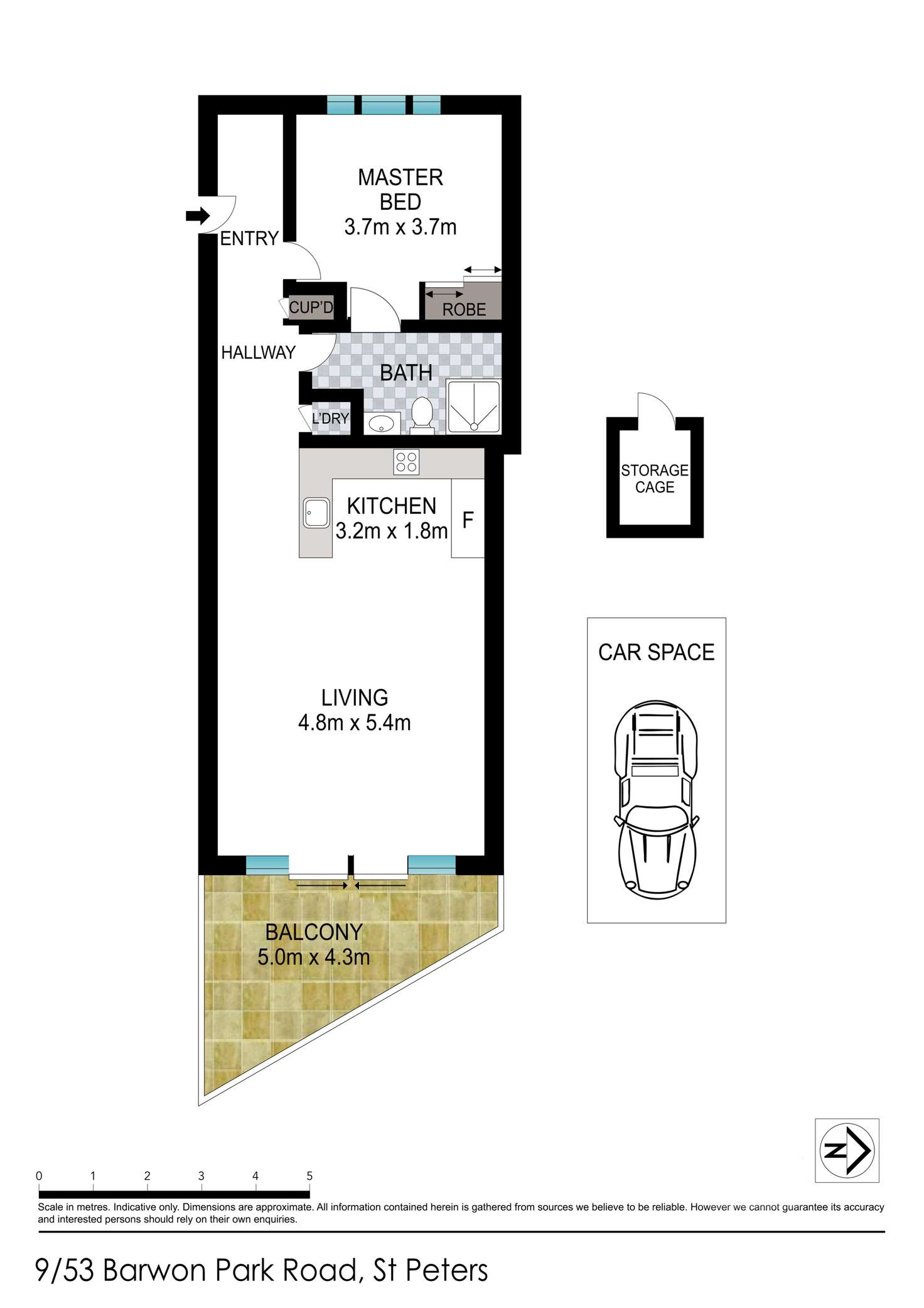 Floorplan of Homely apartment listing, 9/53 Barwon Park Road, St Peters NSW 2044