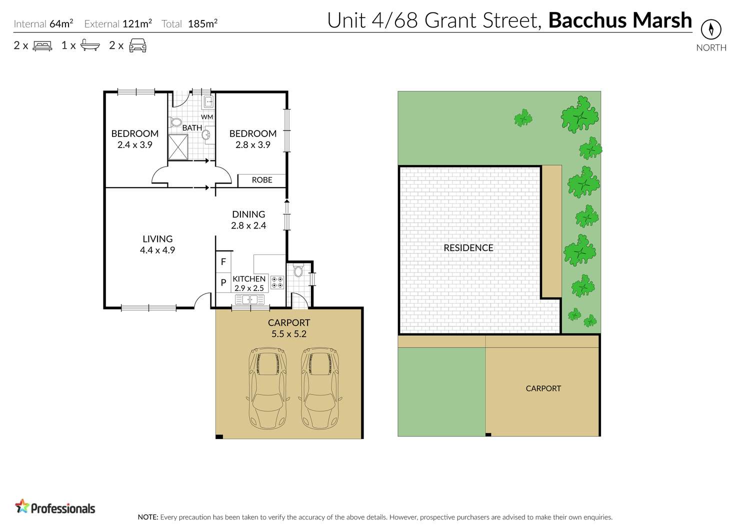 Floorplan of Homely unit listing, 4/68 Grant Street, Bacchus Marsh VIC 3340