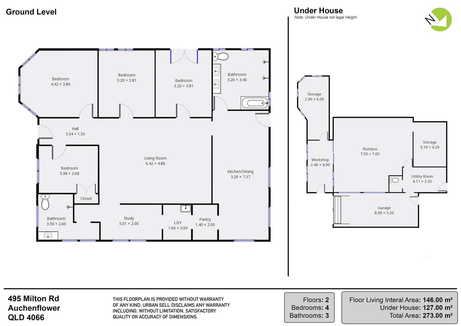 Floorplan of Homely house listing, 495 Milton Road, Auchenflower QLD 4066