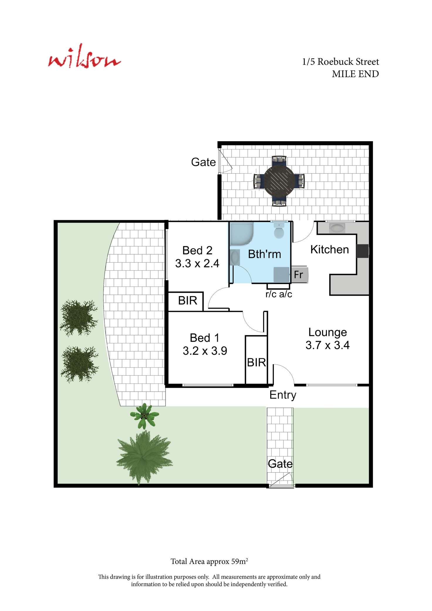 Floorplan of Homely unit listing, 1/5 Roebuck Street, Mile End SA 5031