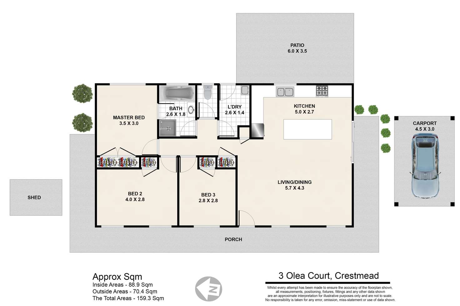 Floorplan of Homely house listing, 3 Olea Court, Crestmead QLD 4132