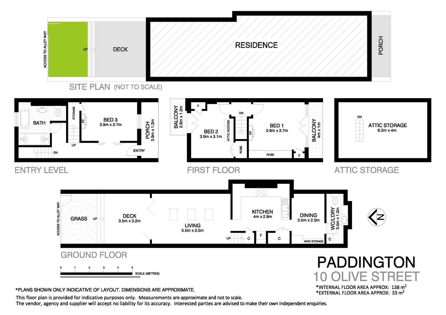 Floorplan of Homely terrace listing, 10 Olive Street, Paddington NSW 2021