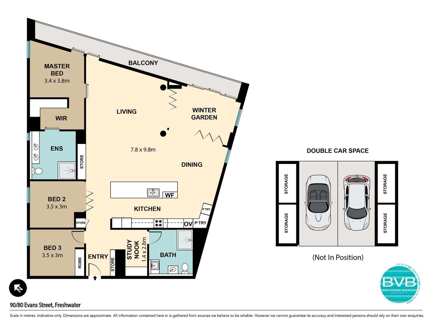 Floorplan of Homely apartment listing, 90/80 Evans Street, Freshwater NSW 2096