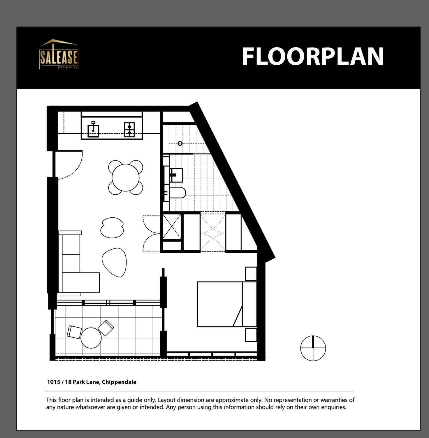 Floorplan of Homely apartment listing, 1015/18 Park Lane, Chippendale NSW 2008