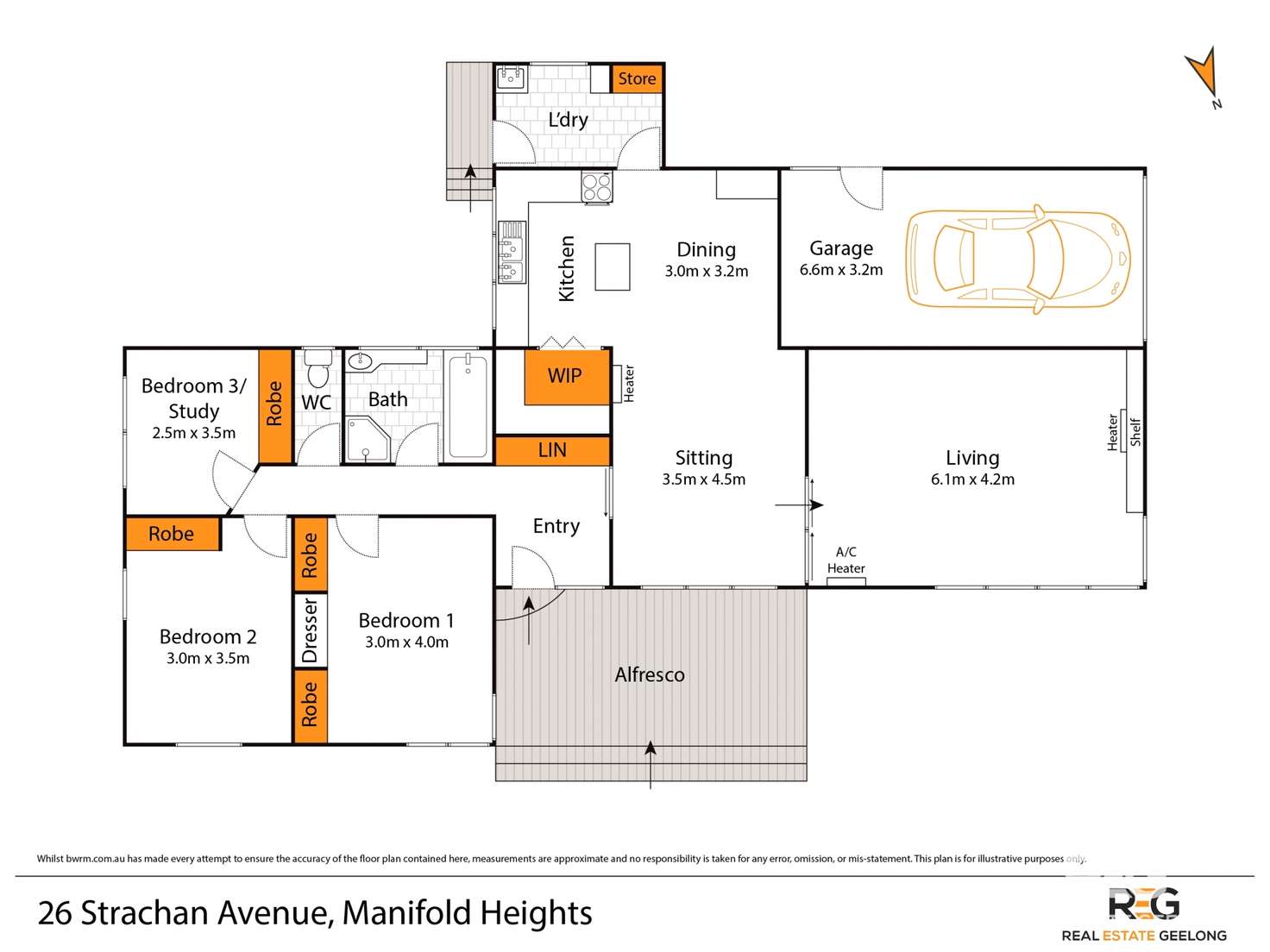 Floorplan of Homely house listing, 26 STRACHAN AVENUE, Manifold Heights VIC 3218