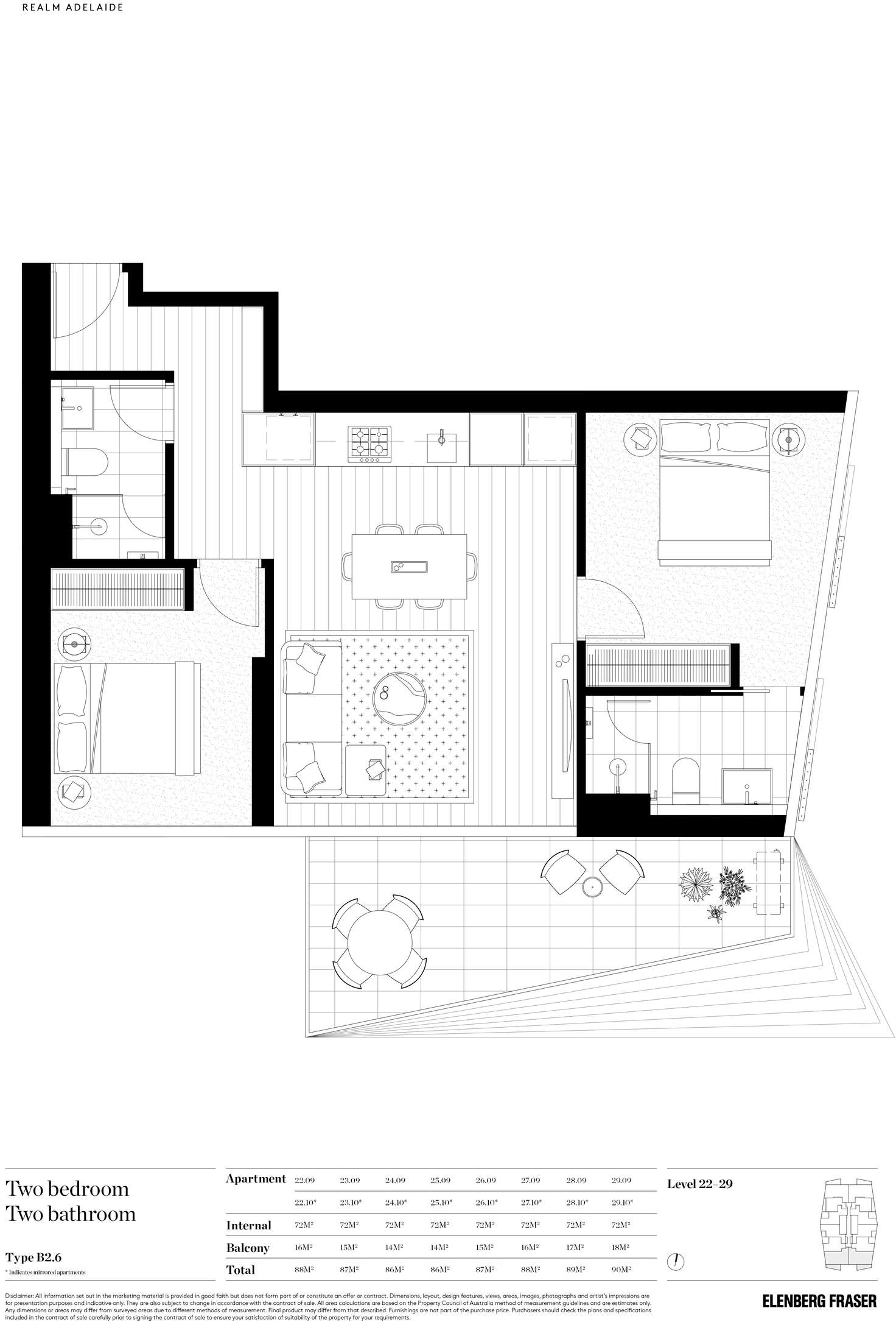 Floorplan of Homely apartment listing, 909/15 Austin Street, Adelaide SA 5000