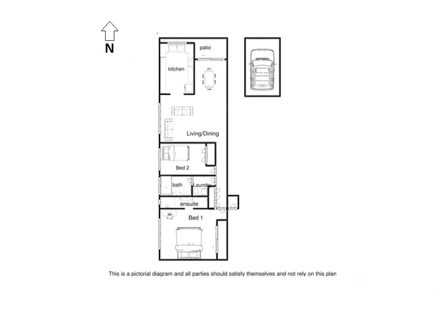 Floorplan of Homely unit listing, 7/68 Bellevue Terrace, St Lucia QLD 4067