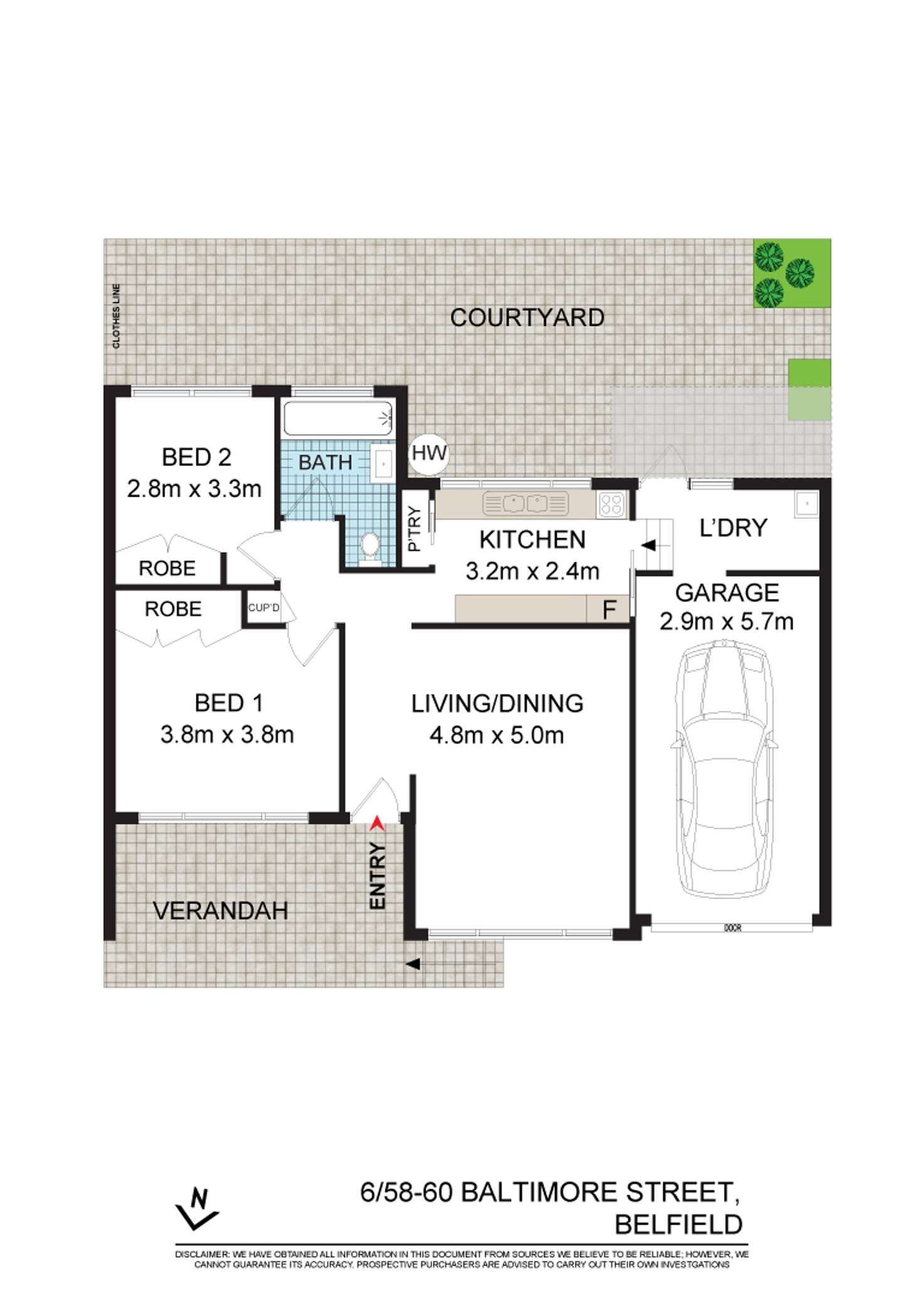 Floorplan of Homely villa listing, 6/58 Baltimore Street, Belfield NSW 2191