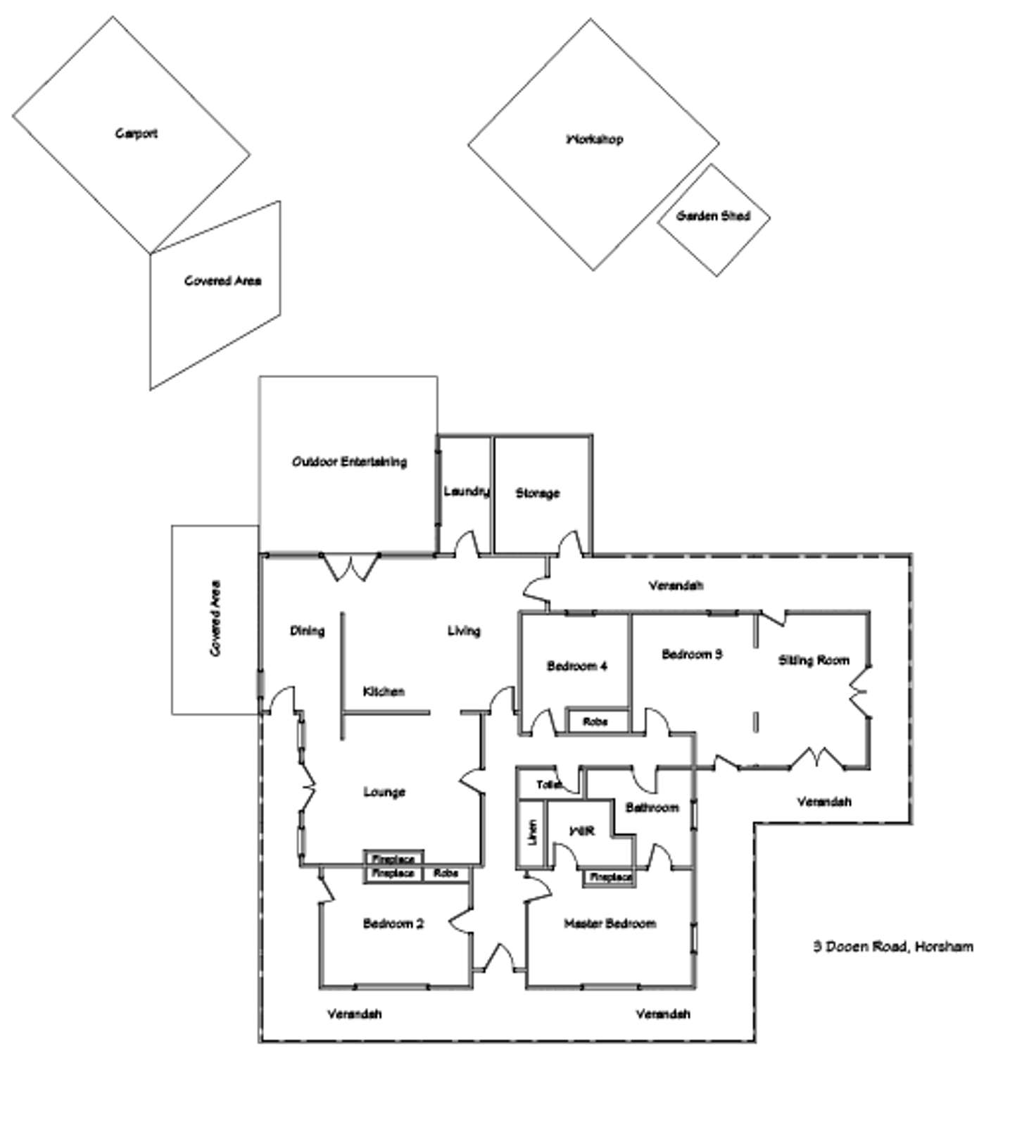 Floorplan of Homely house listing, 3 Dooen Road, Horsham VIC 3400