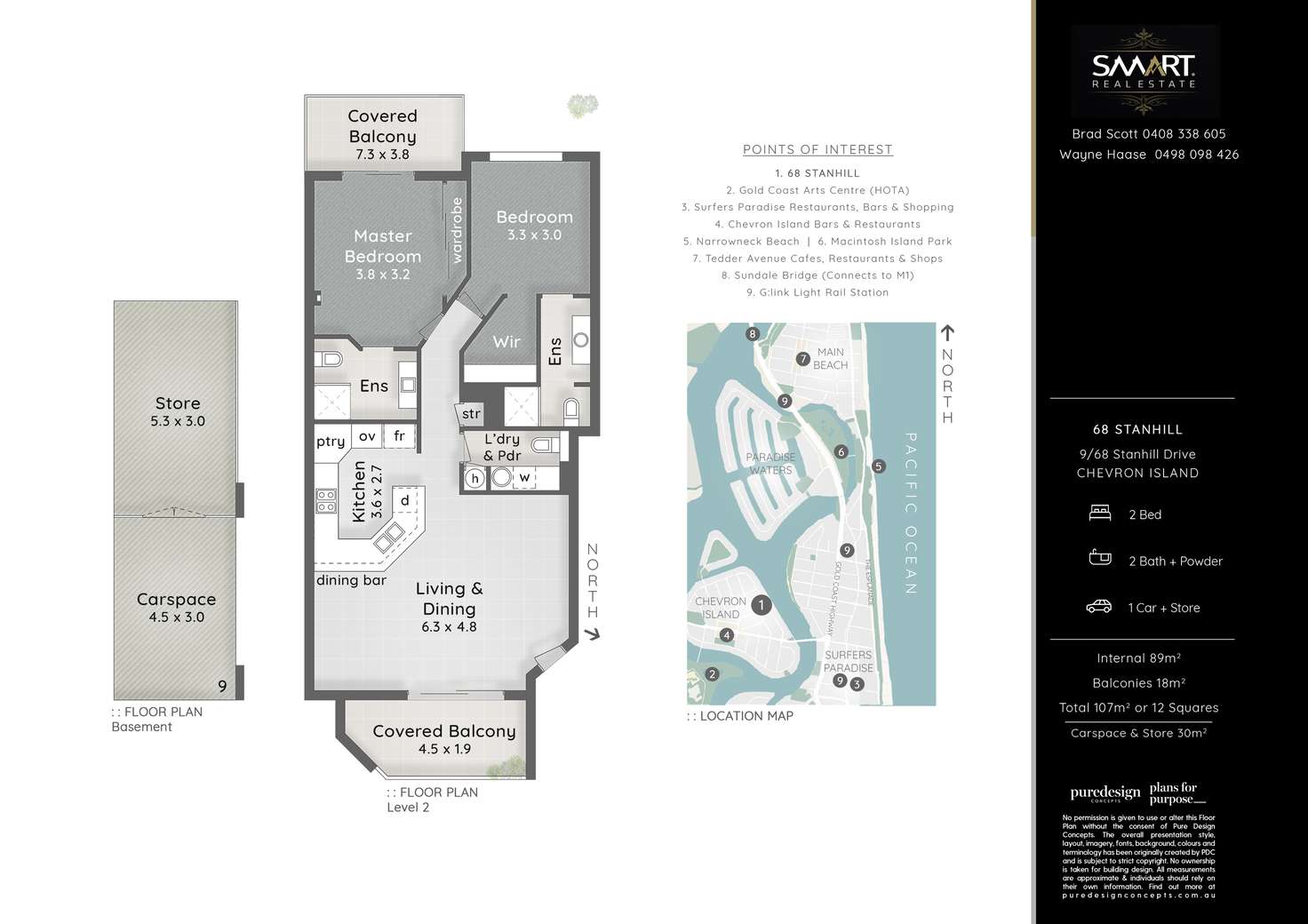 Floorplan of Homely apartment listing, 9/68 Stanhill Drive, Chevron Island QLD 4217