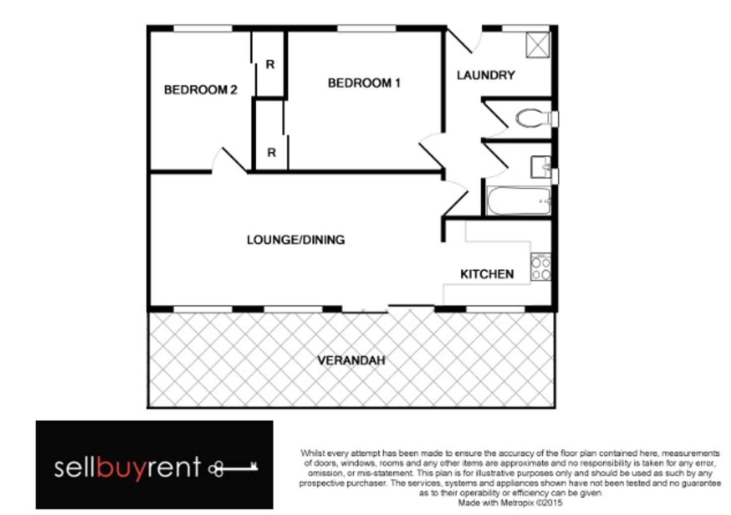 Floorplan of Homely unit listing, 5/14 MCEWEN CRESCENT, Wodonga VIC 3690