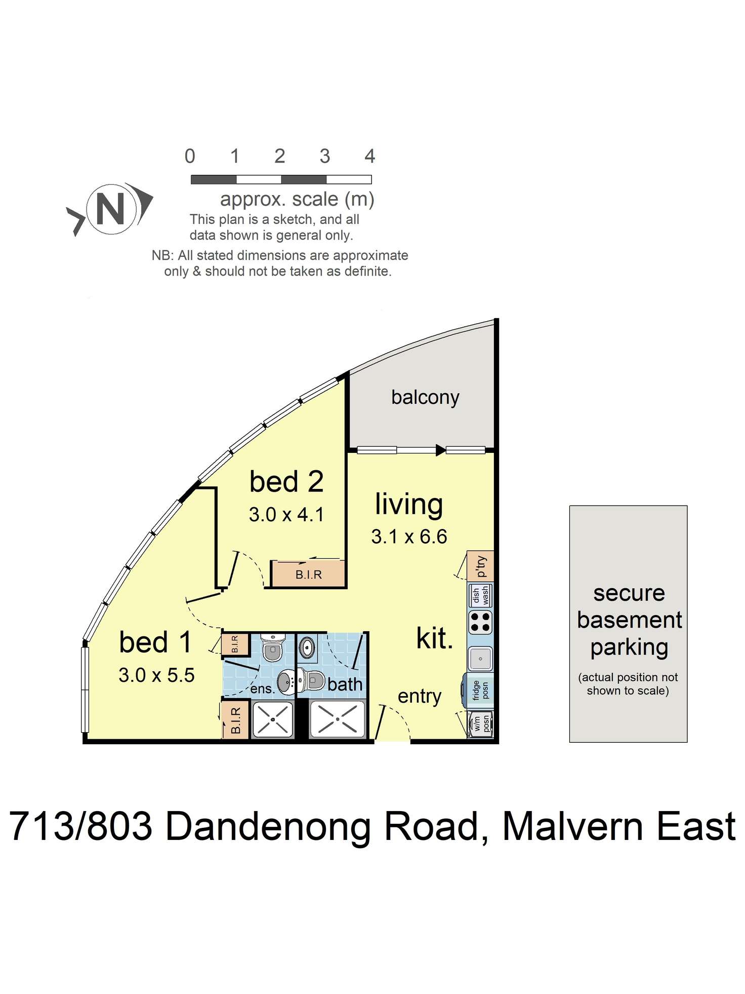 Floorplan of Homely apartment listing, 713/803 Dandenong Road, Malvern East VIC 3145