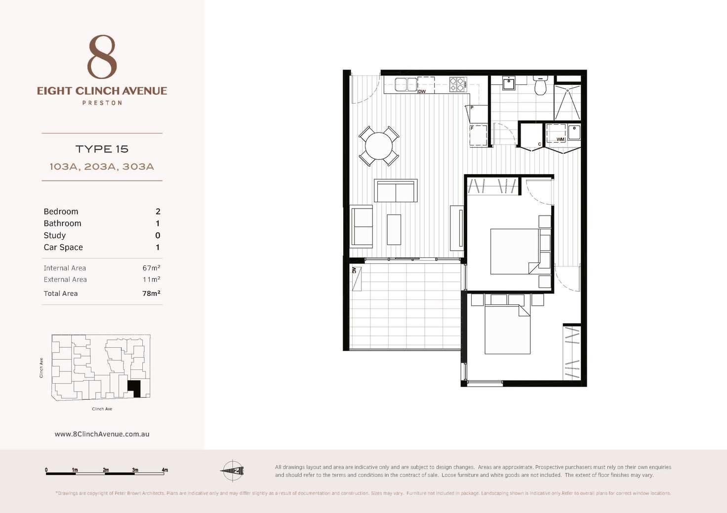 Floorplan of Homely apartment listing, 303A/6 Clinch Avenue, Preston VIC 3072