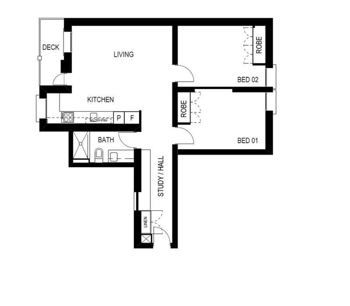 Floorplan of Homely apartment listing, 101/5 Stawell Street, West Melbourne VIC 3003