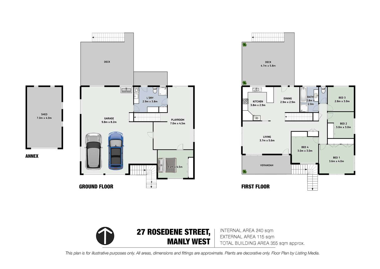 Floorplan of Homely house listing, 27 Rosedene Street, Manly West QLD 4179