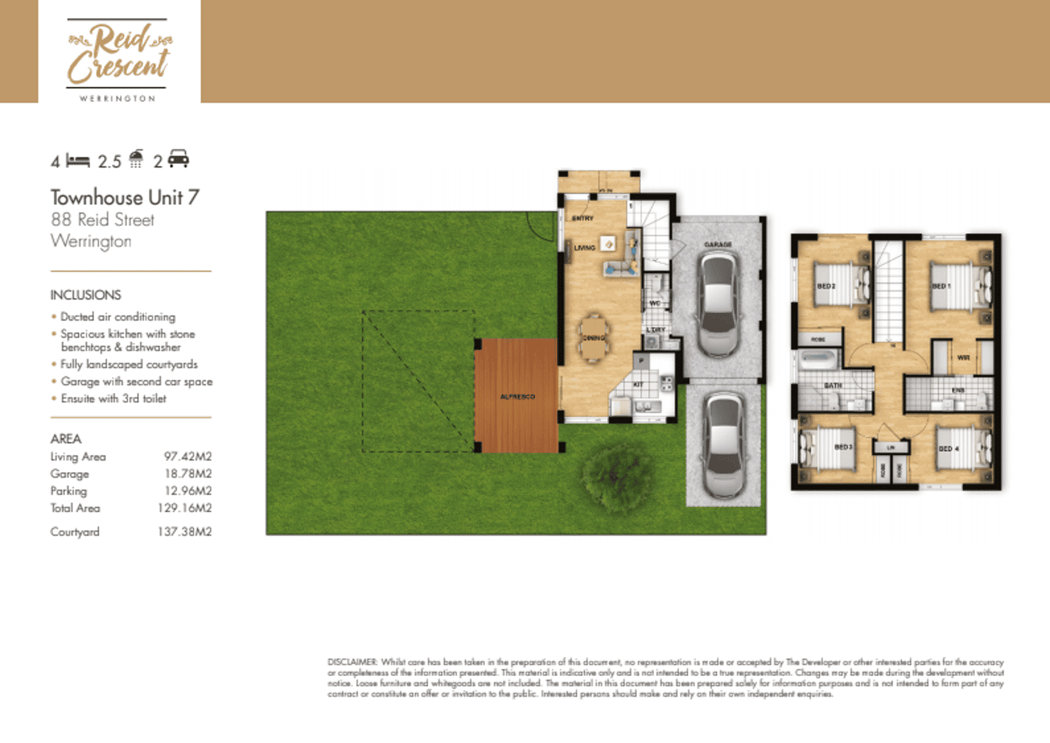 Floorplan of Homely townhouse listing, 7/88 Reid Street, Werrington NSW 2747