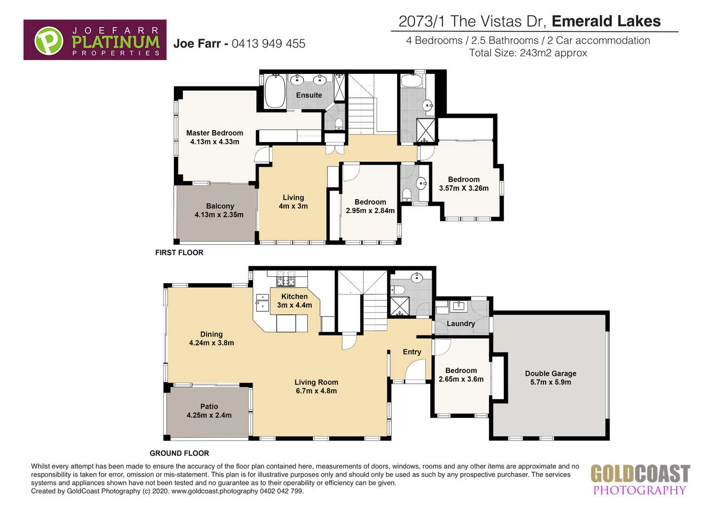 Floorplan of Homely house listing, 2073/@ 1 The Vistas Drive, Carrara QLD 4211