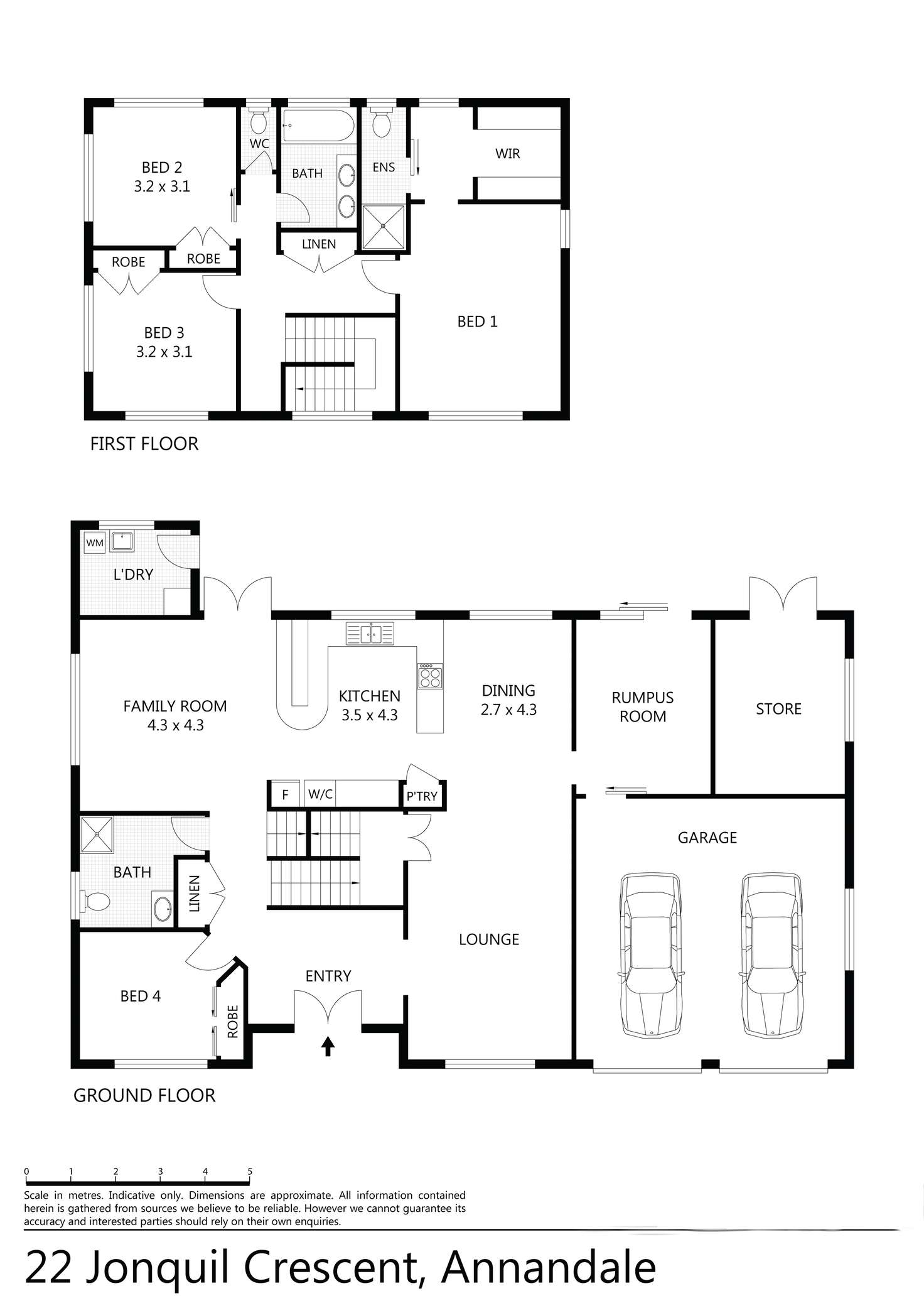 Floorplan of Homely house listing, 22 Jonquil Crescent, Annandale QLD 4814
