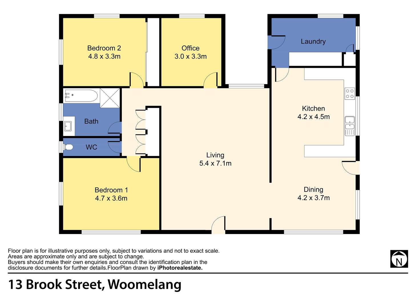 Floorplan of Homely house listing, 13 Brook Street, Woomelang VIC 3485
