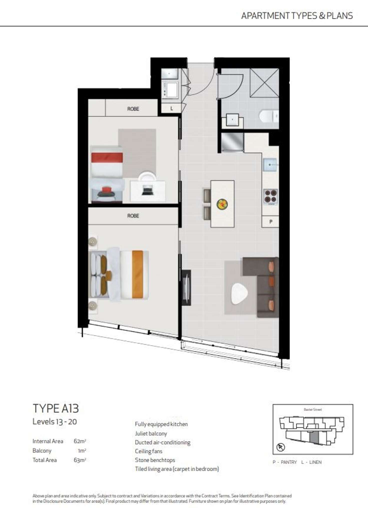 Floorplan of Homely apartment listing, 1507/10 Trinity Street, Fortitude Valley QLD 4006