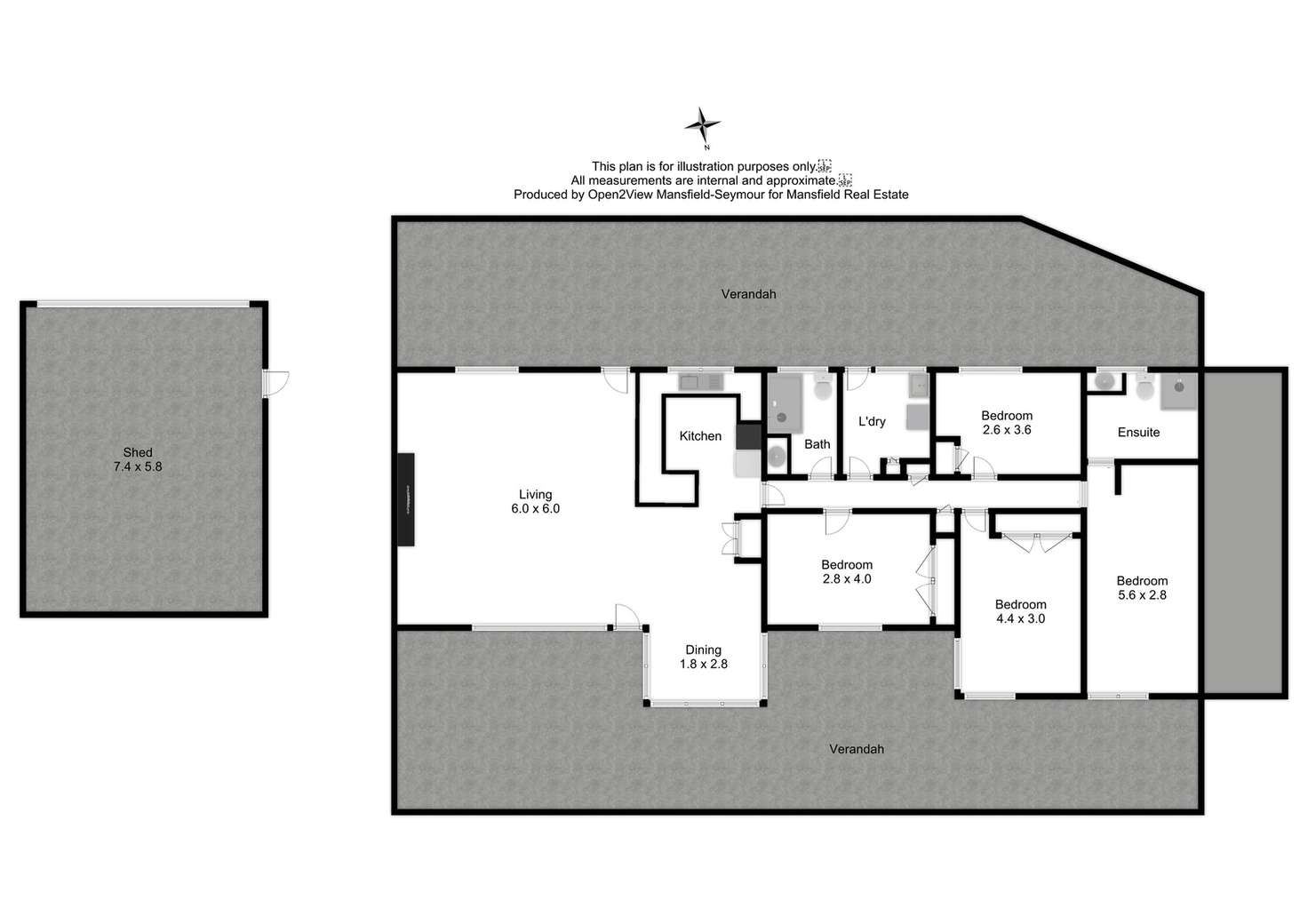 Floorplan of Homely acreageSemiRural listing, 534 Howes Creek Road, Mansfield VIC 3722