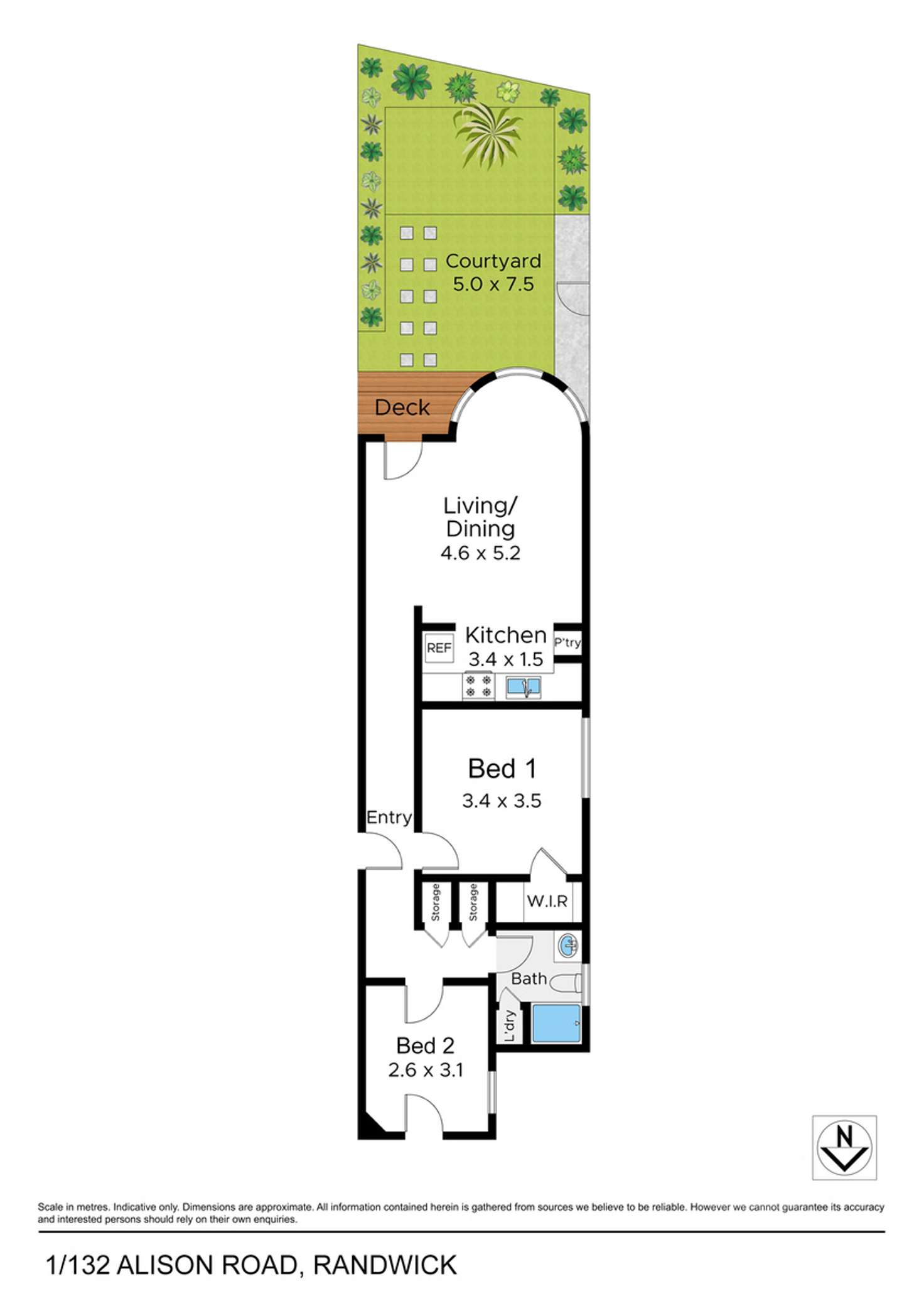 Floorplan of Homely apartment listing, 1/132 Alison Road, Randwick NSW 2031