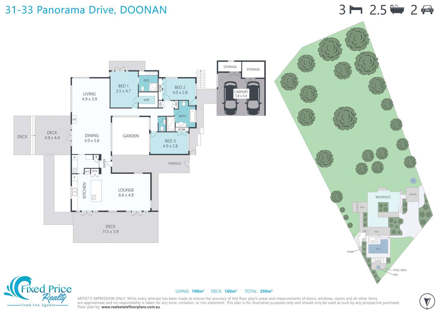 Floorplan of Homely house listing, 31-33 Panorama Drive, Doonan QLD 4562