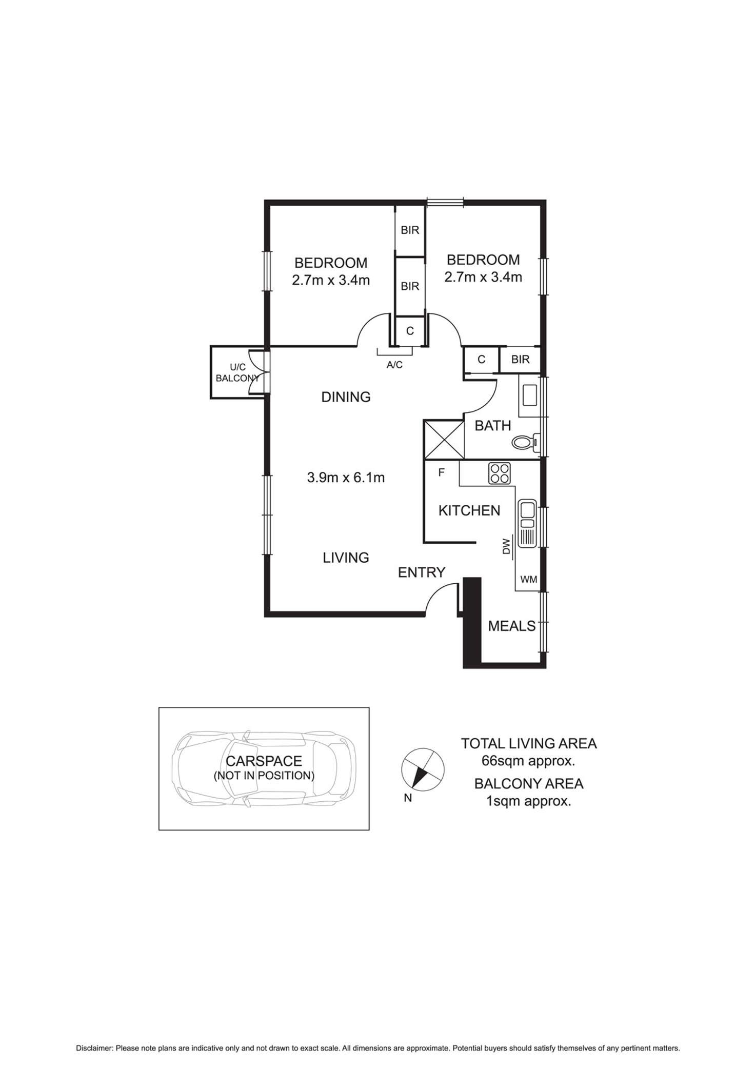 Floorplan of Homely apartment listing, 2/199 Montague Street, South Melbourne VIC 3205