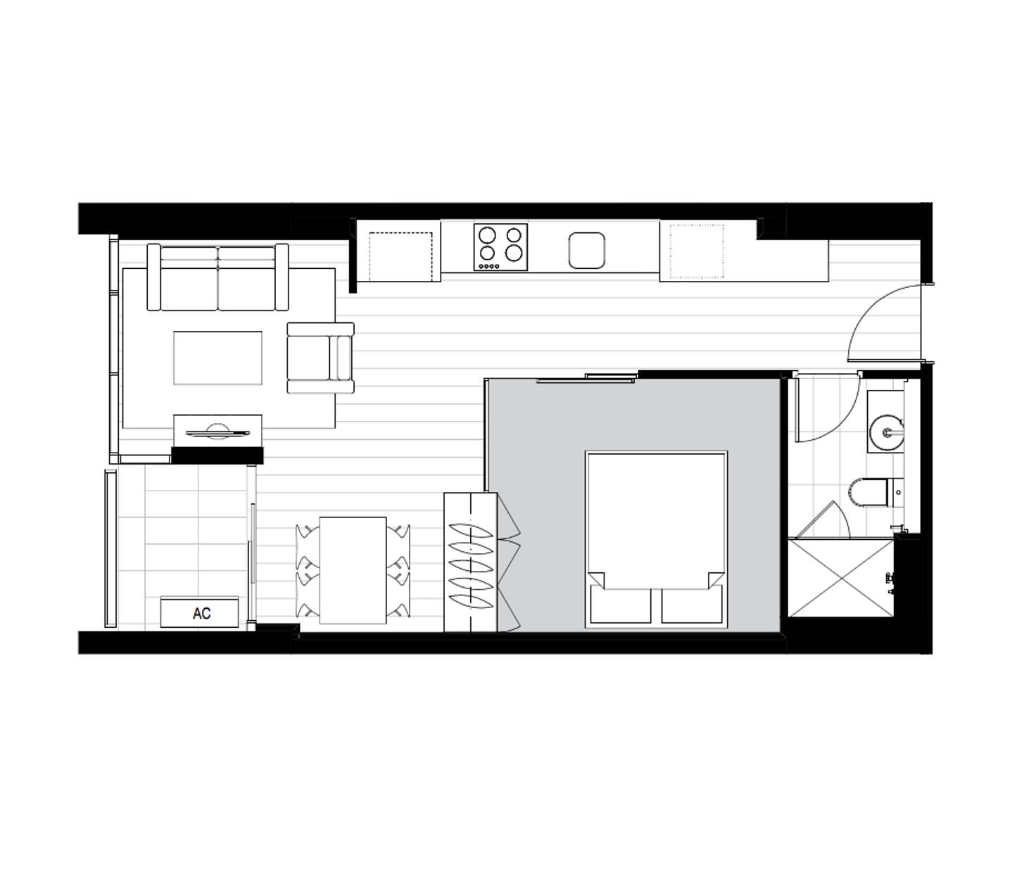 Floorplan of Homely apartment listing, 3606/33 Rose Lane, Melbourne VIC 3000