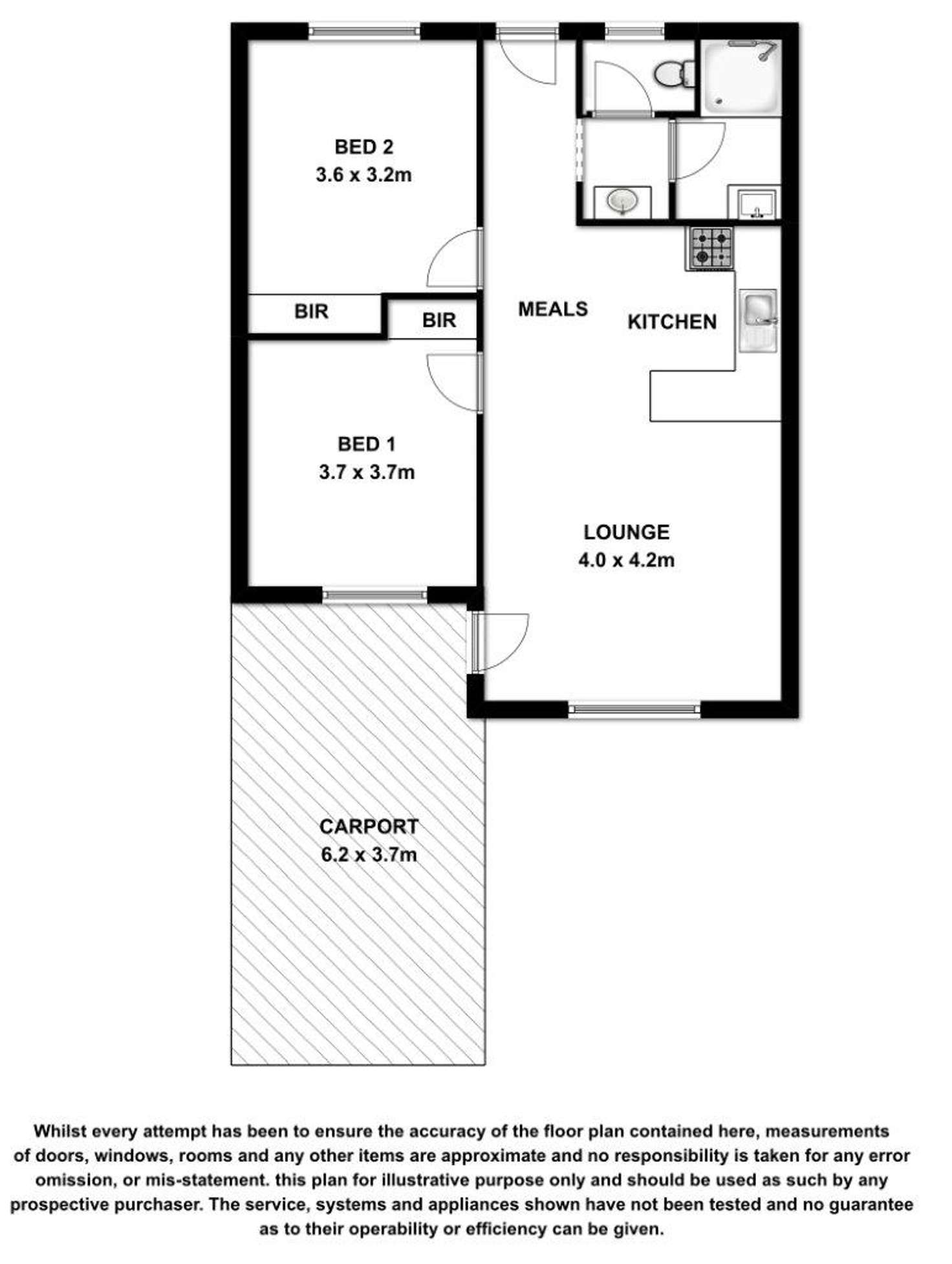 Floorplan of Homely unit listing, 3/7 BONSHOR STREET, Millicent SA 5280