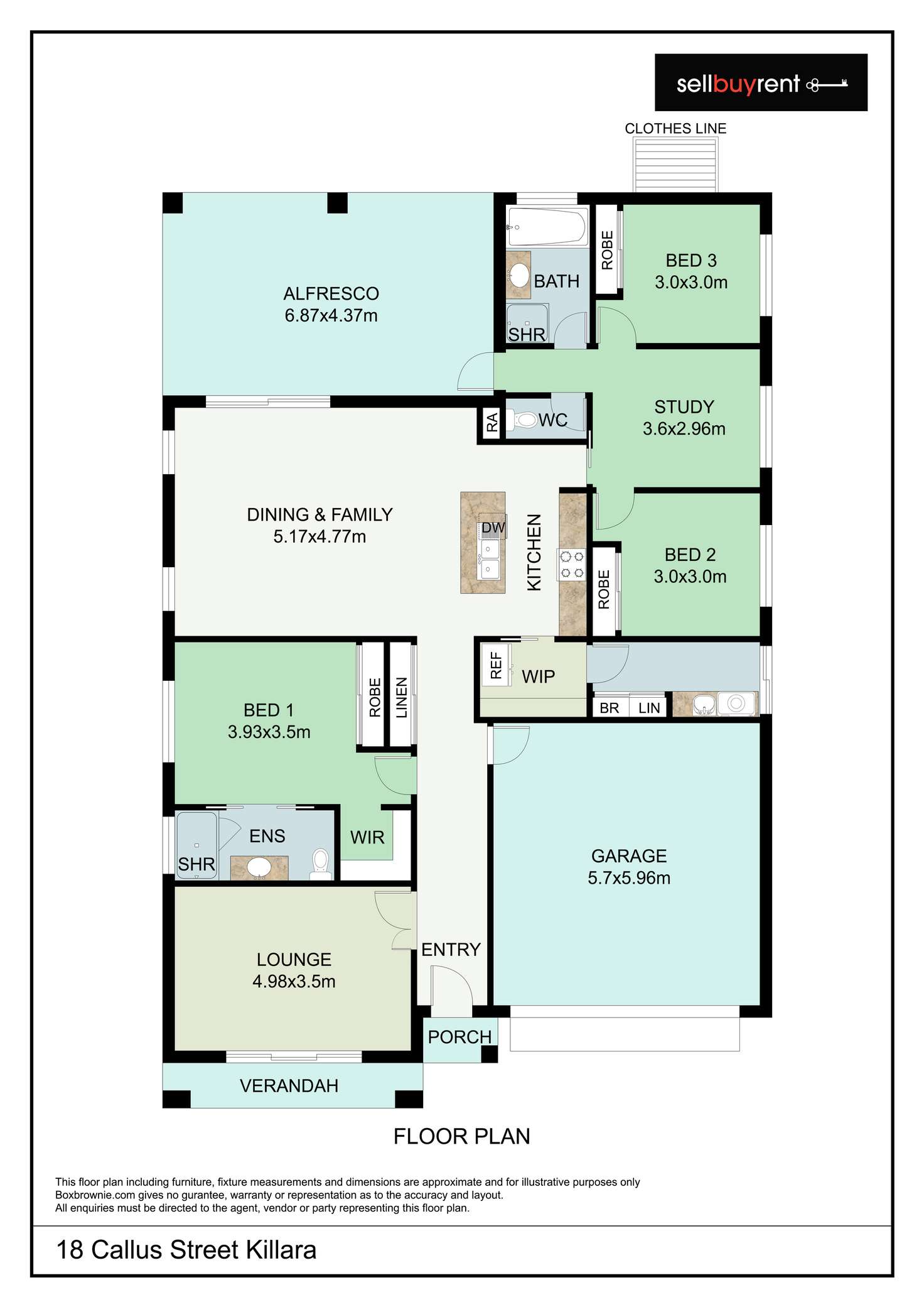 Floorplan of Homely house listing, 18 CALLUS STREET, Killara VIC 3691
