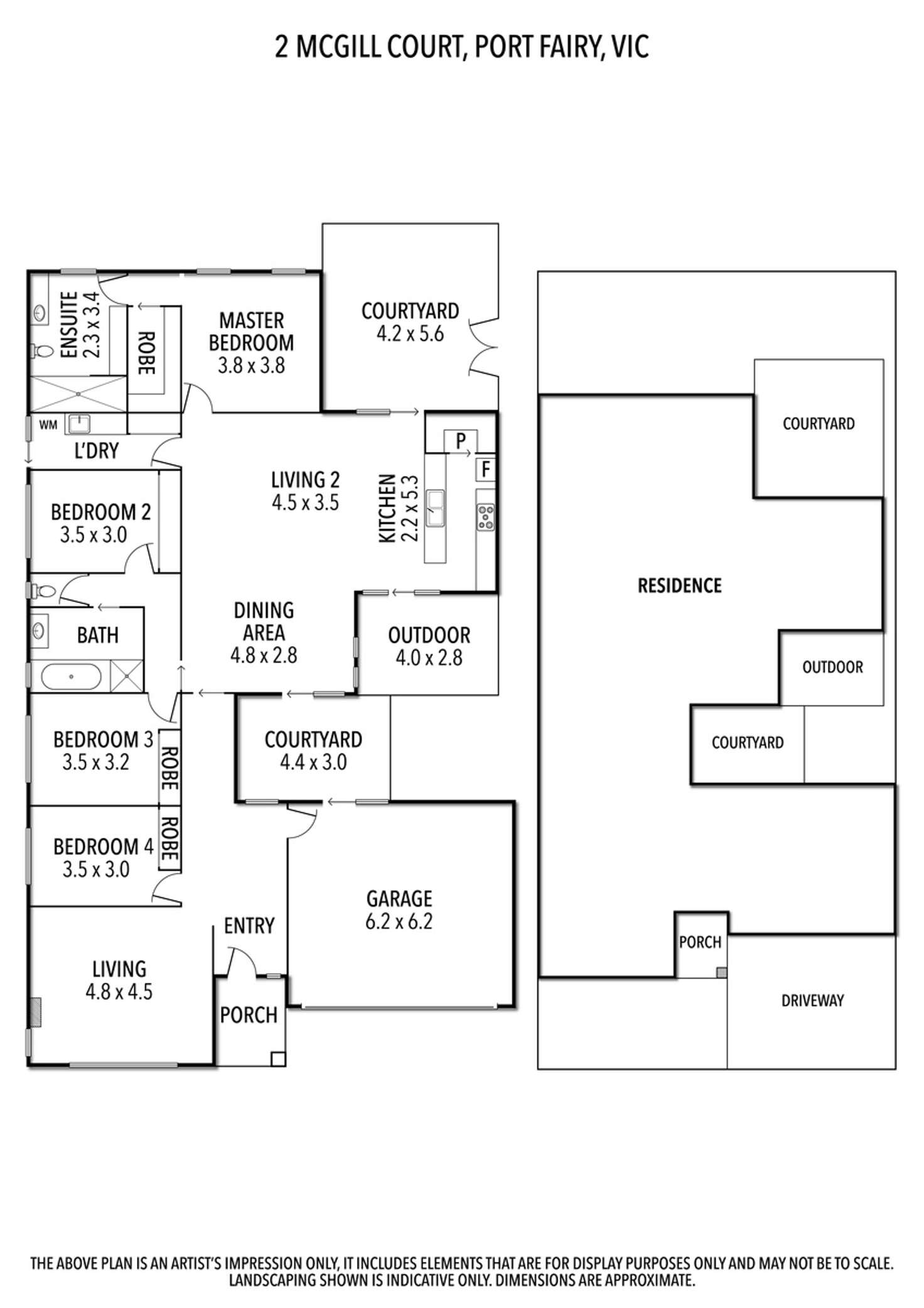 Floorplan of Homely house listing, 2 McGill Court, Port Fairy VIC 3284