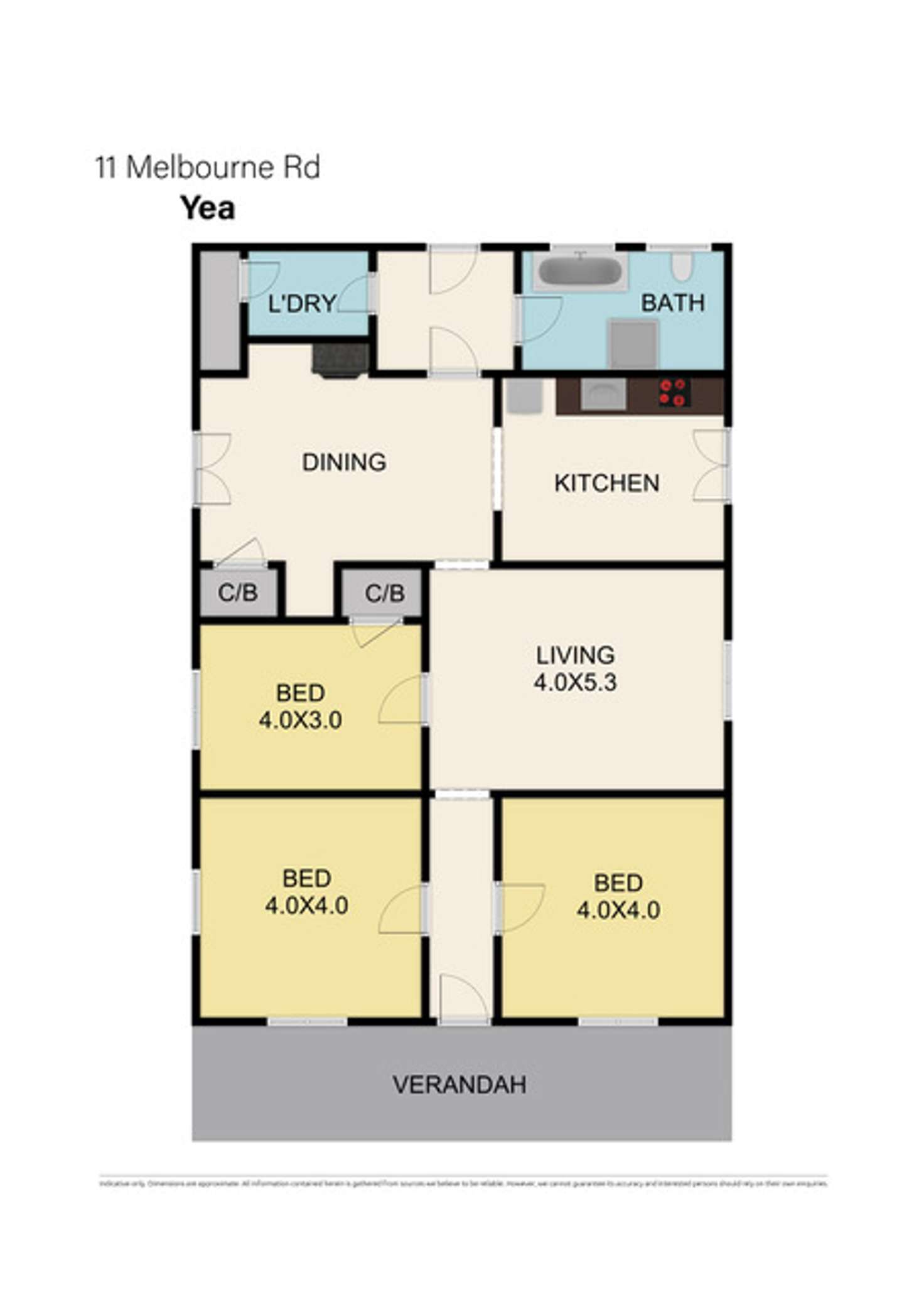 Floorplan of Homely house listing, 11 Melbourne Road, Yea VIC 3717