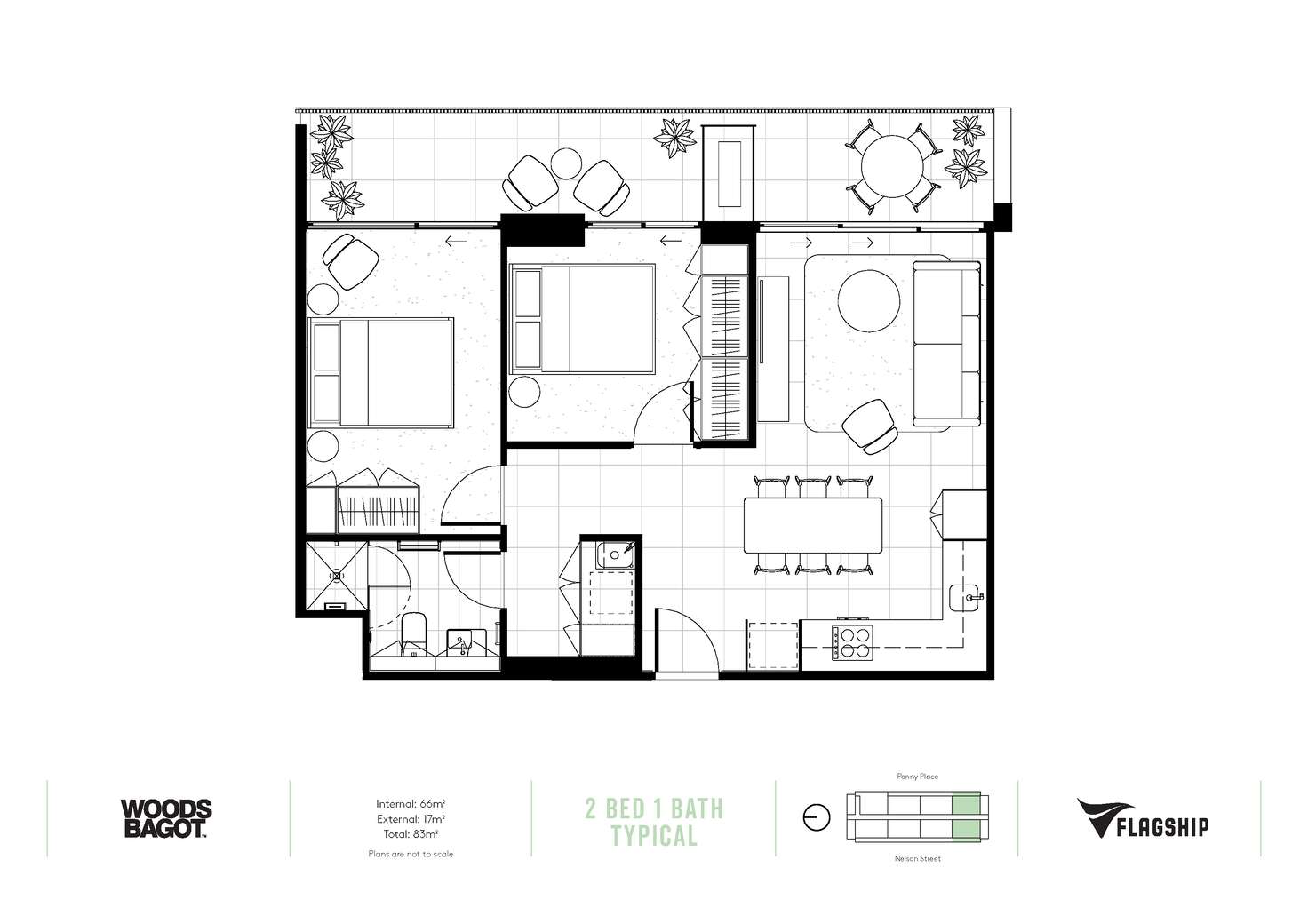 Floorplan of Homely apartment listing, 2005/17 Penny Place, Adelaide SA 5000