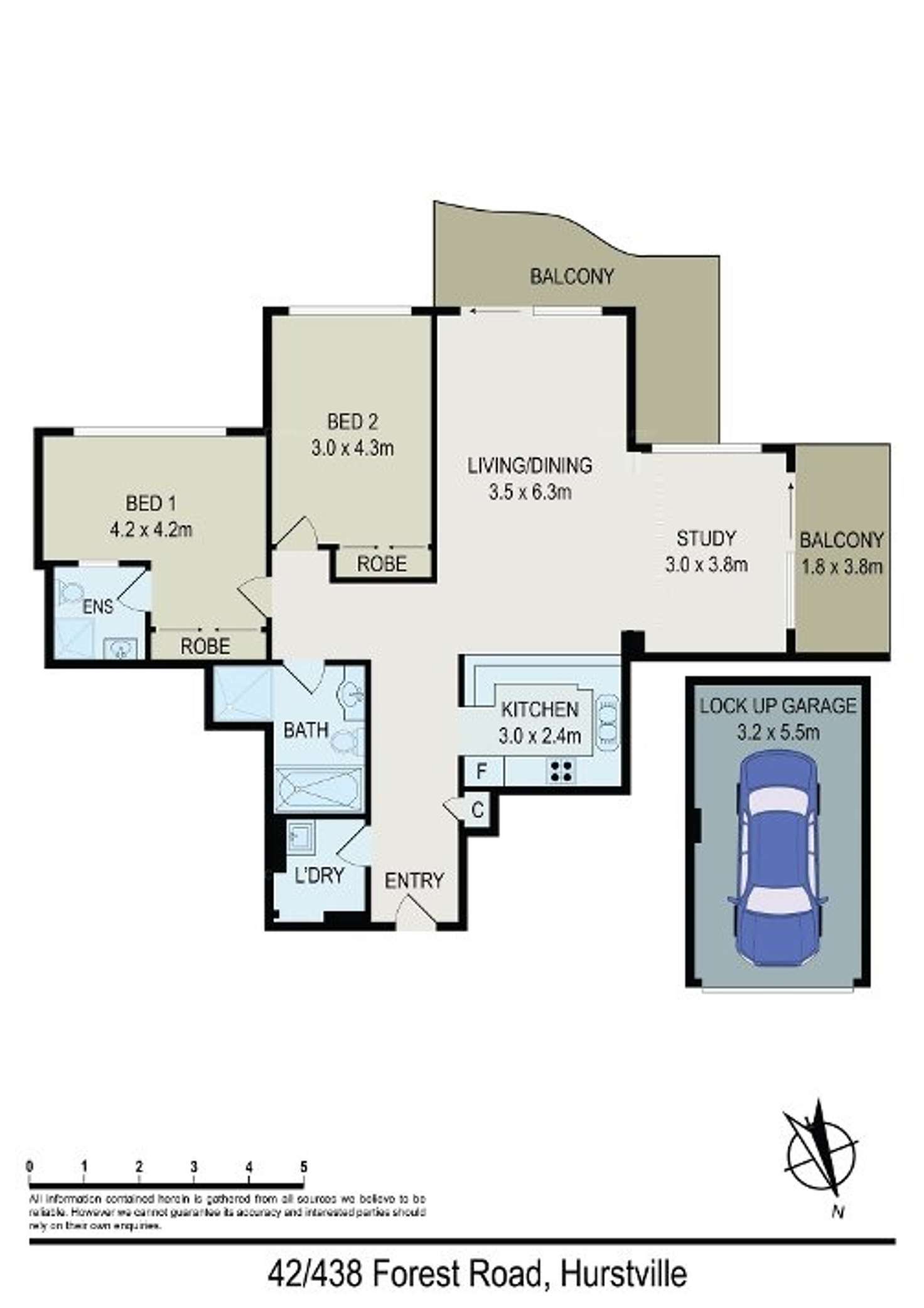 Floorplan of Homely apartment listing, 42/438 Forest Rd, Hurstville NSW 2220