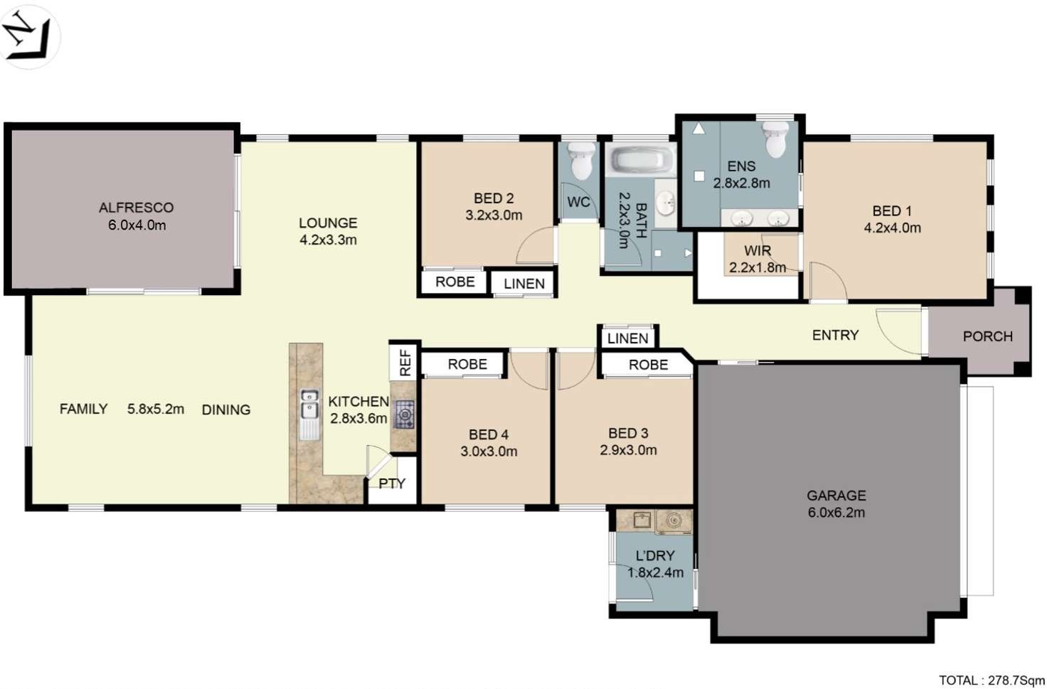 Floorplan of Homely house listing, 2 Sheoak Court, Beerwah QLD 4519