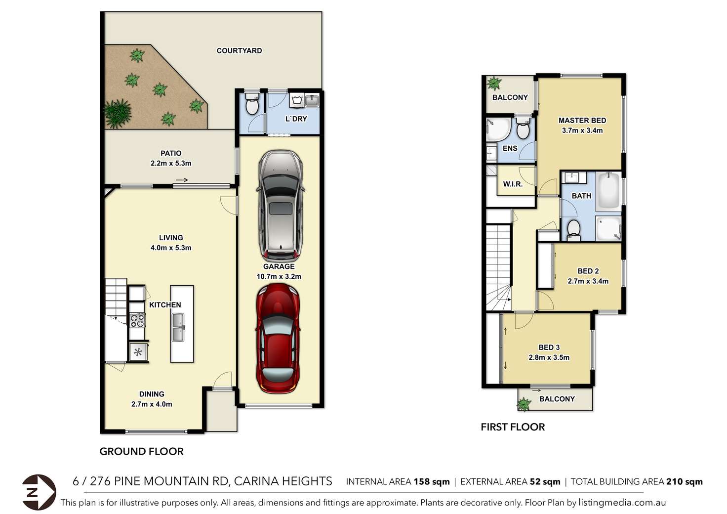 Floorplan of Homely townhouse listing, 6/276 Pine Mountain Road, Carina Heights QLD 4152