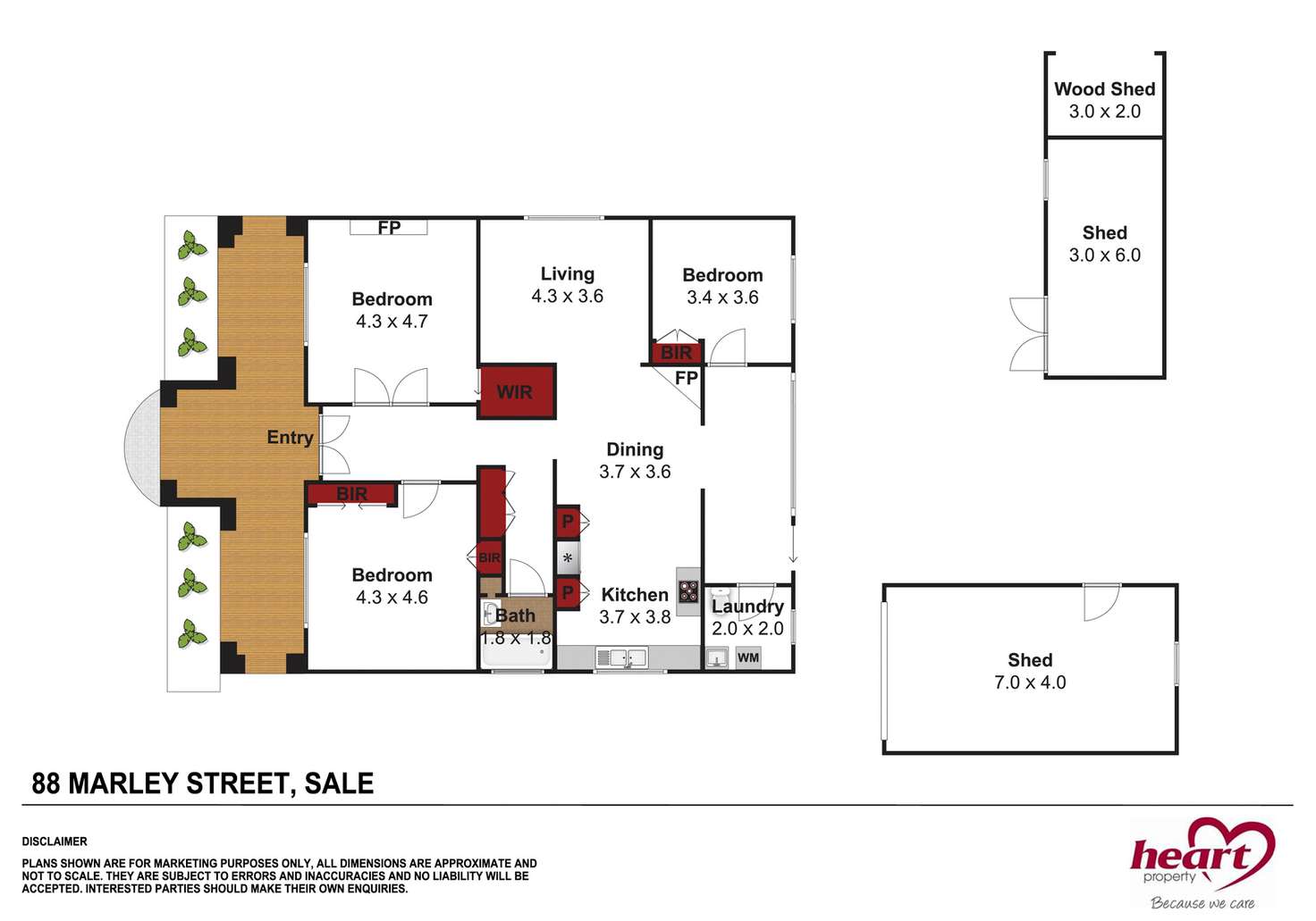 Floorplan of Homely house listing, 88 Marley Street, Sale VIC 3850