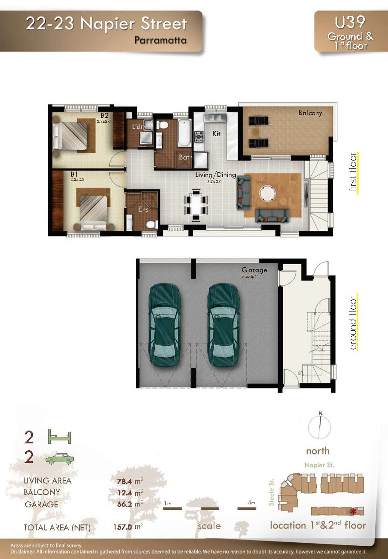 Floorplan of Homely townhouse listing, 39/23 - 33 Napier Street, Parramatta NSW 2150