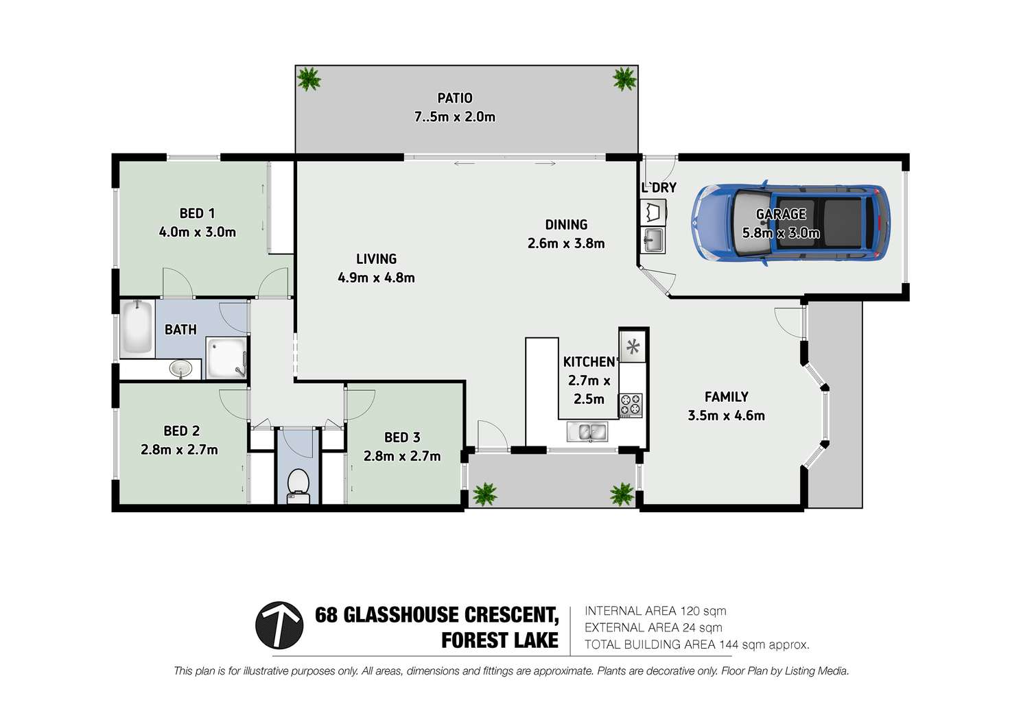 Floorplan of Homely house listing, 68 Glasshouse Crescent, Forest Lake QLD 4078