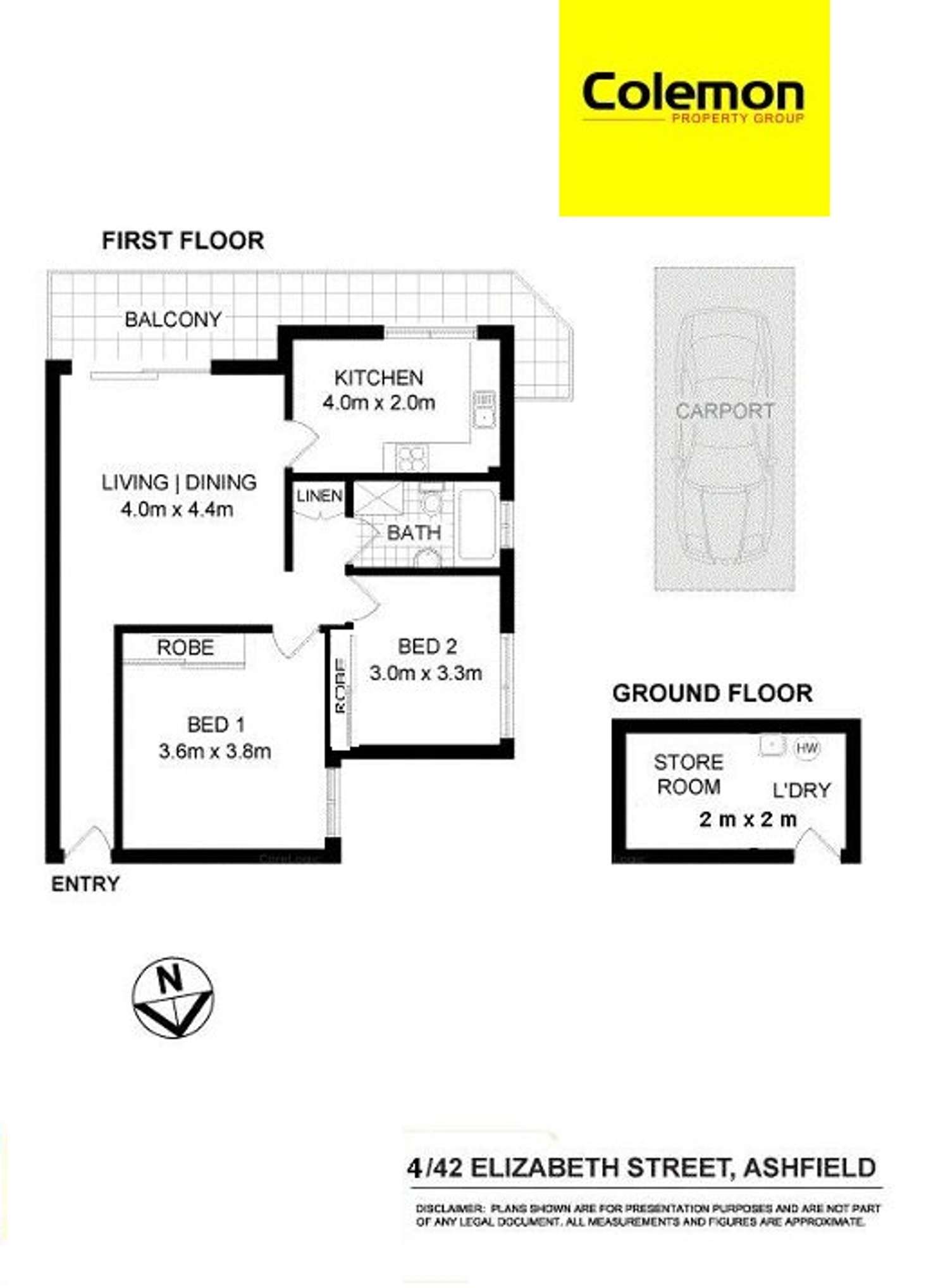 Floorplan of Homely unit listing, 4/42 Elizabeth Street, Ashfield NSW 2131