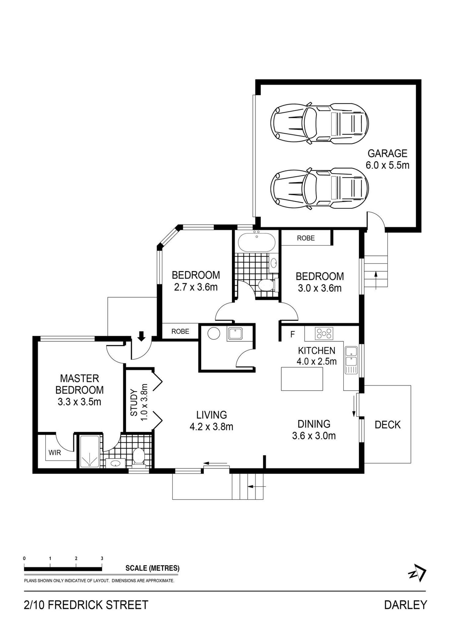 Floorplan of Homely unit listing, 2/10 Fredrick Street, Darley VIC 3340