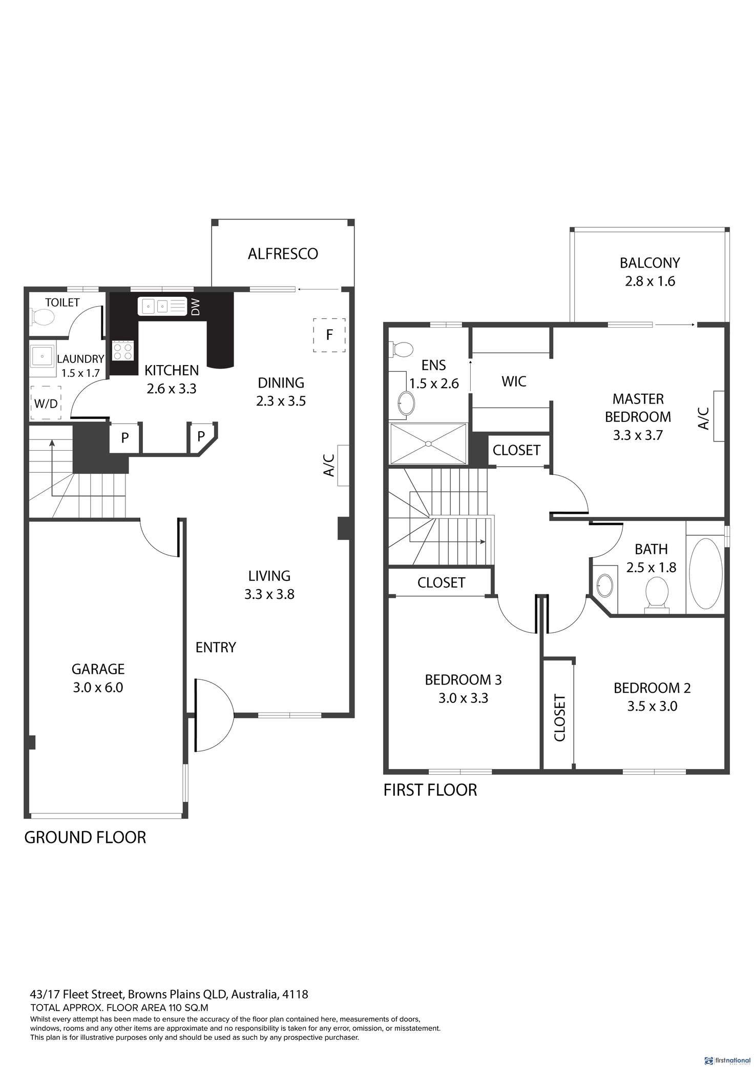 Floorplan of Homely townhouse listing, 43/17 Fleet Street, Browns Plains QLD 4118