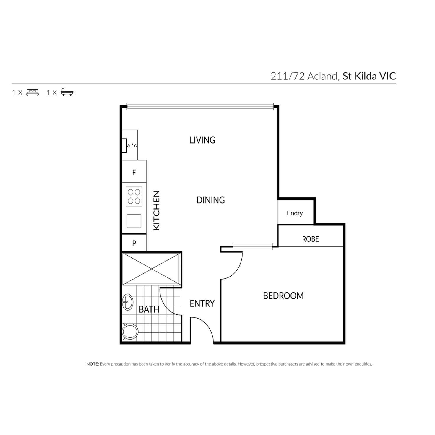 Floorplan of Homely apartment listing, 211/72 Acland Street, St Kilda VIC 3182